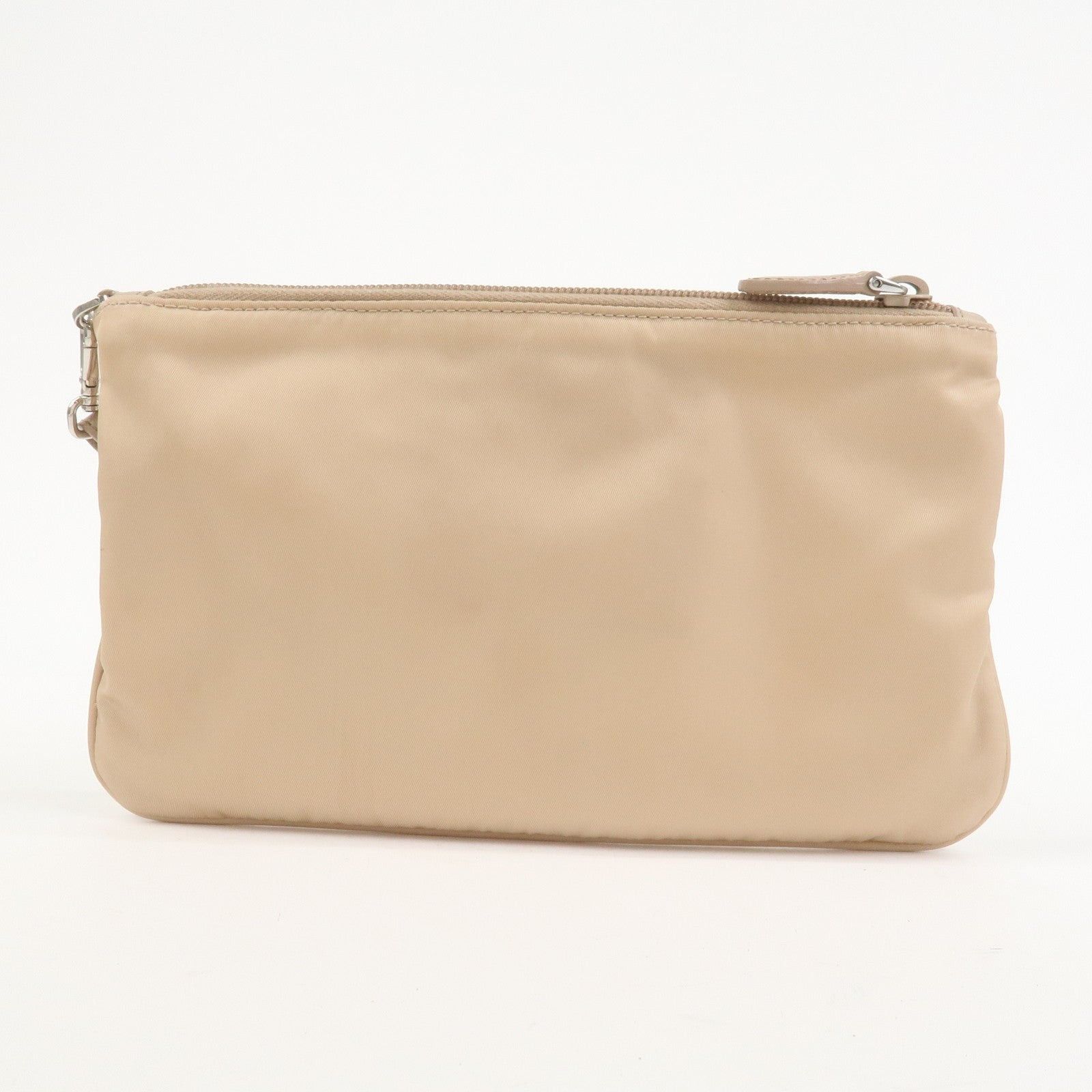 Prada Prada Tessuto Triangle Logo Wristlet Beige Size ONE SIZE - 2 Thumbnail