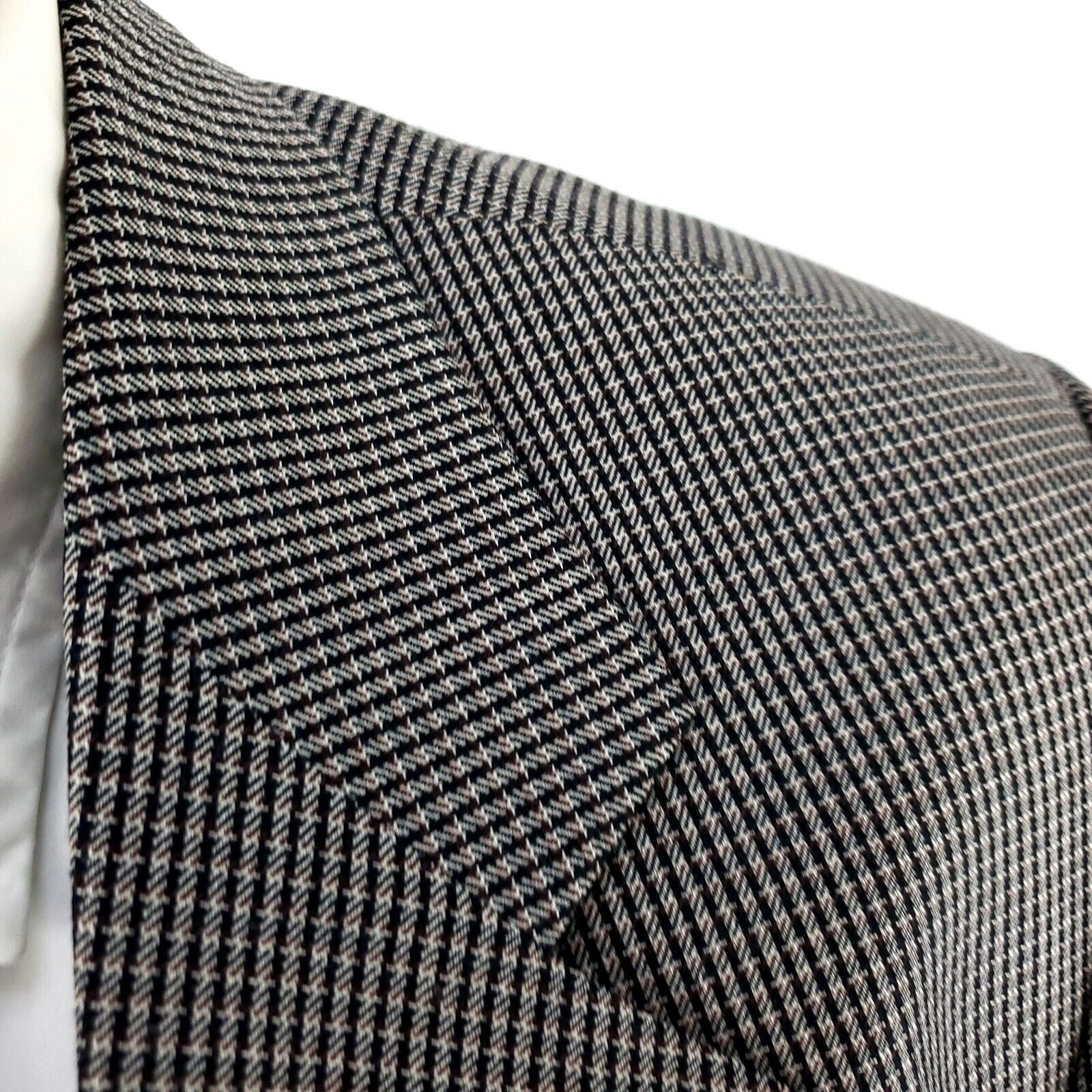 Vitale Barberis Canonico Vitale Barberis Canonico Wool 2 Button Sport Coat 42R Black Size 42R - 2 Thumbnail