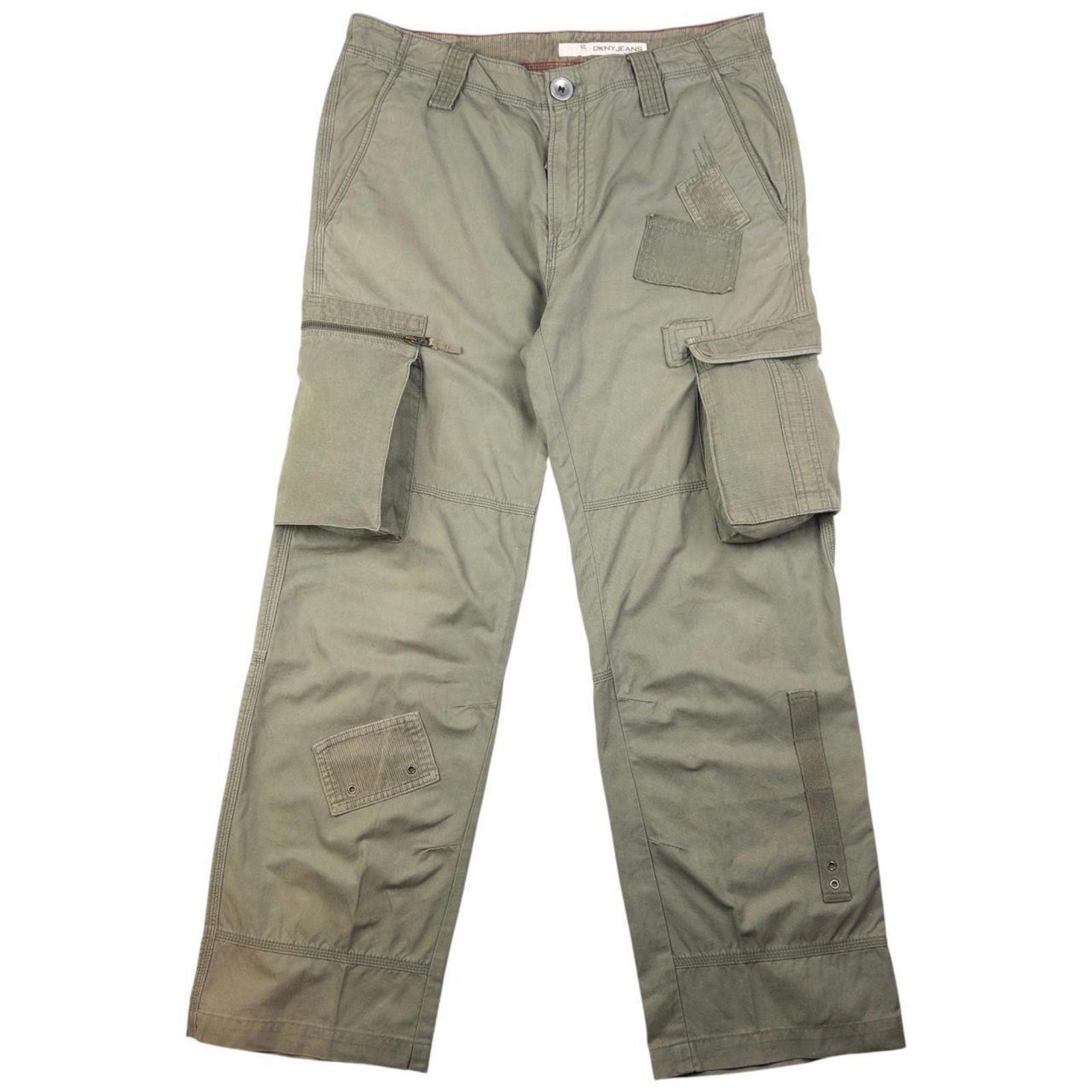 DKNY Vintage DKNY Jeans Patchwork Cargo Trousers Size W36 Size US 36 / EU 52 - 1 Thumbnail