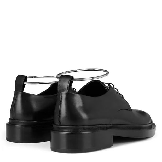 Jil Sander o1g2r1mq1024 Lace Up Derby Shoes in Black Size US 8 / IT 38 - 4 Thumbnail