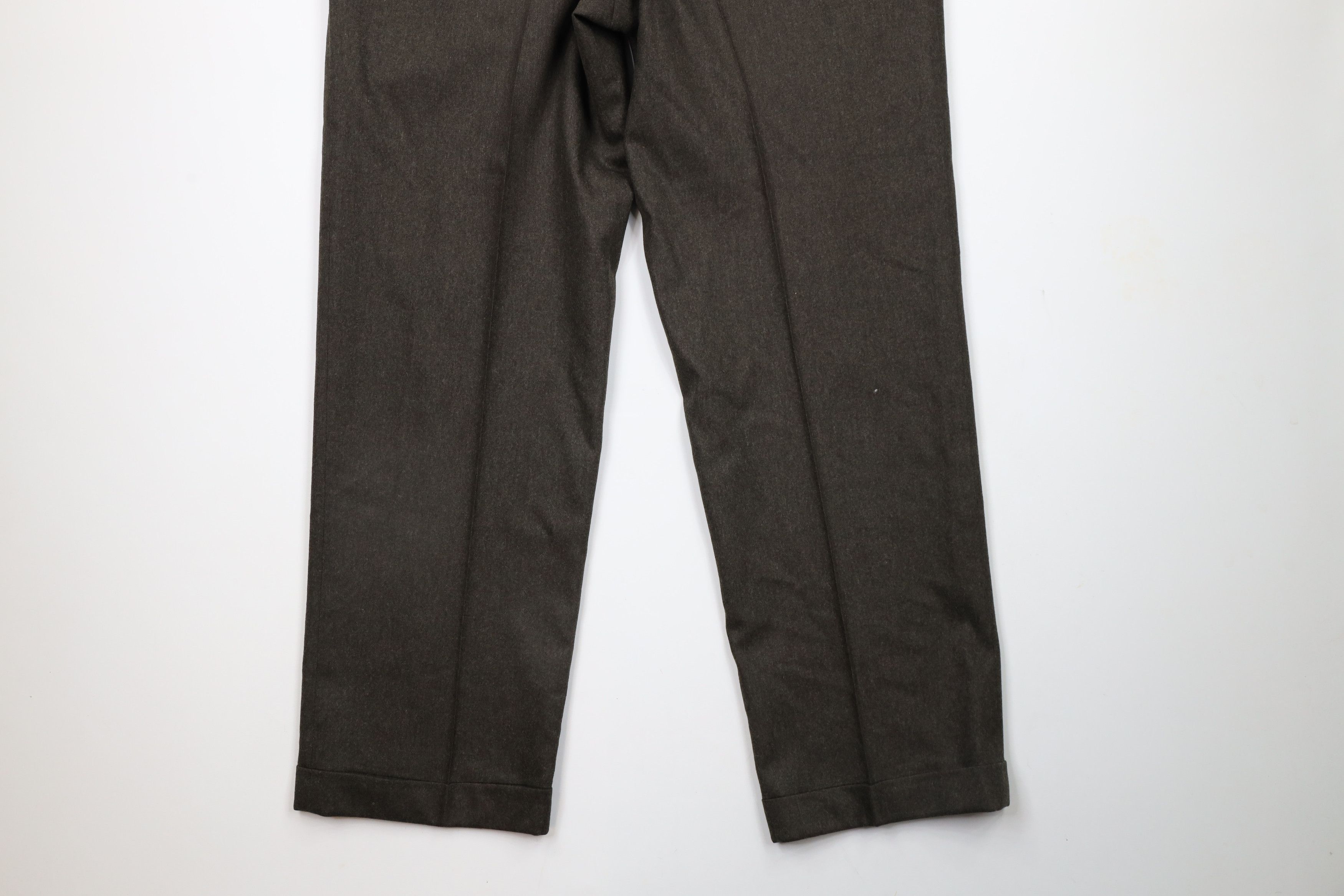 Vintage Vintage 90s Streetwear Wool Wide Leg Chino Pants Green Size US 38 / EU 54 - 10 Thumbnail