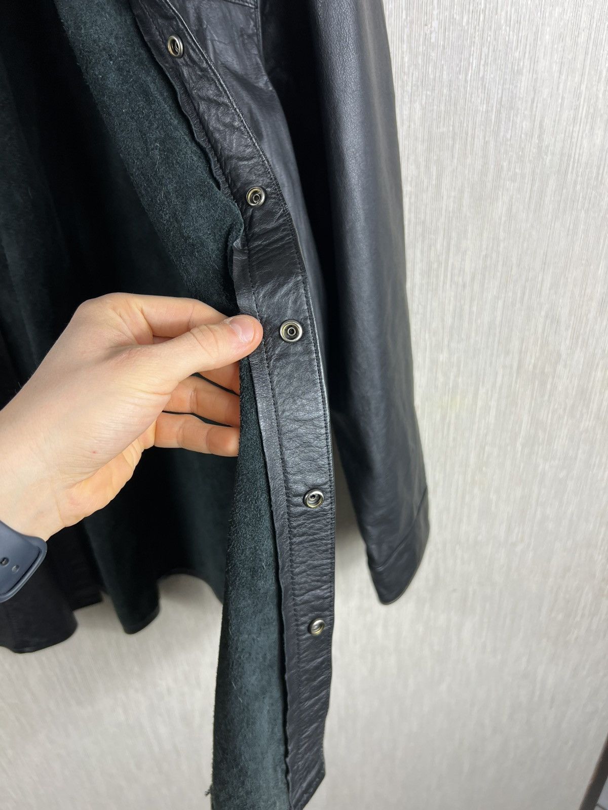 Guidi Vintage 90s avant garde leather shirt button up with pocket Size US M / EU 48-50 / 2 - 23 Thumbnail