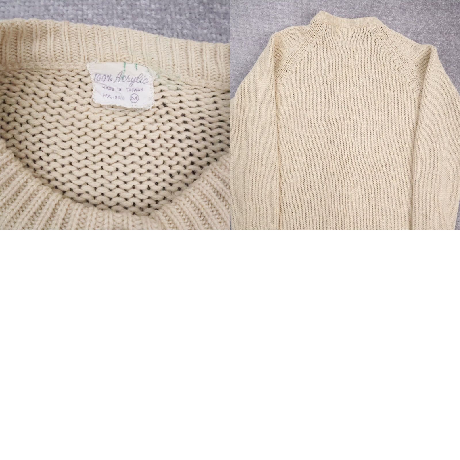 Vintage VINTAGE Beige Cable Knit Cardigan Sweater Long Sleeve Womens M Size M / US 6-8 / IT 42-44 - 8 Thumbnail