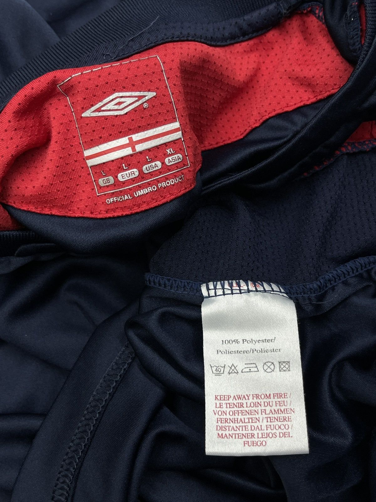 Umbro Vintage Umbro England Soccer Jersey Navy Y2K Football Size US L / EU 52-54 / 3 - 9 Thumbnail