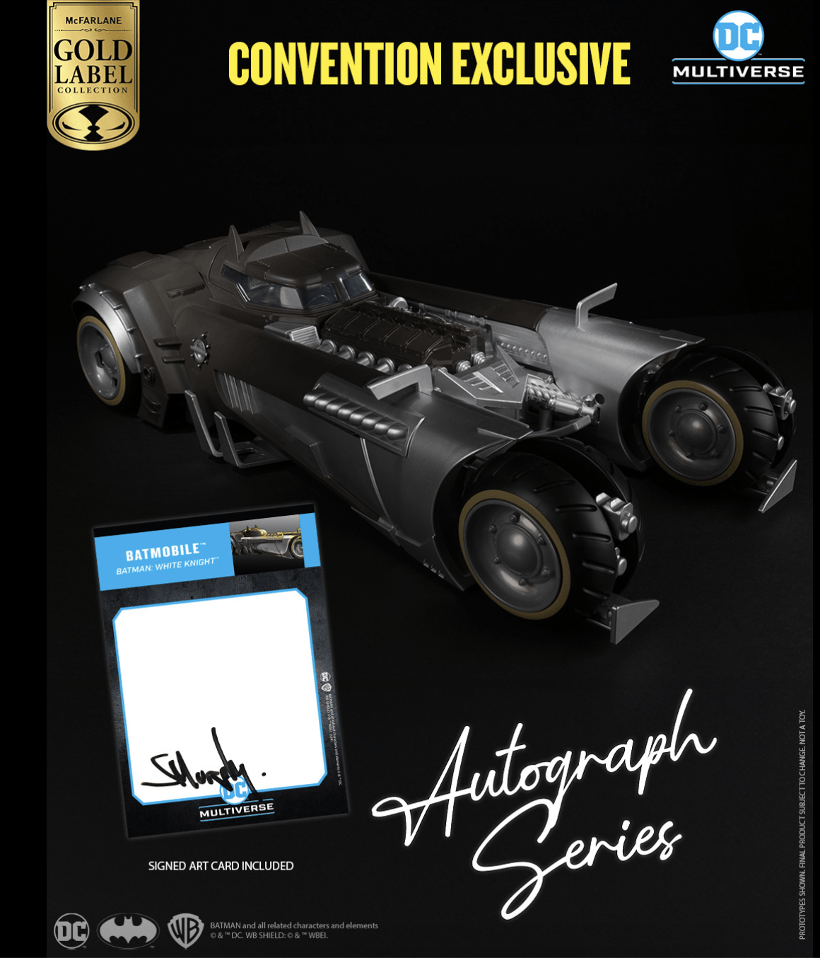 Designer SDCC 2024 McFarlane White Knight Ltd Gold Signed Batmobile Size ONE SIZE - 1 Thumbnail