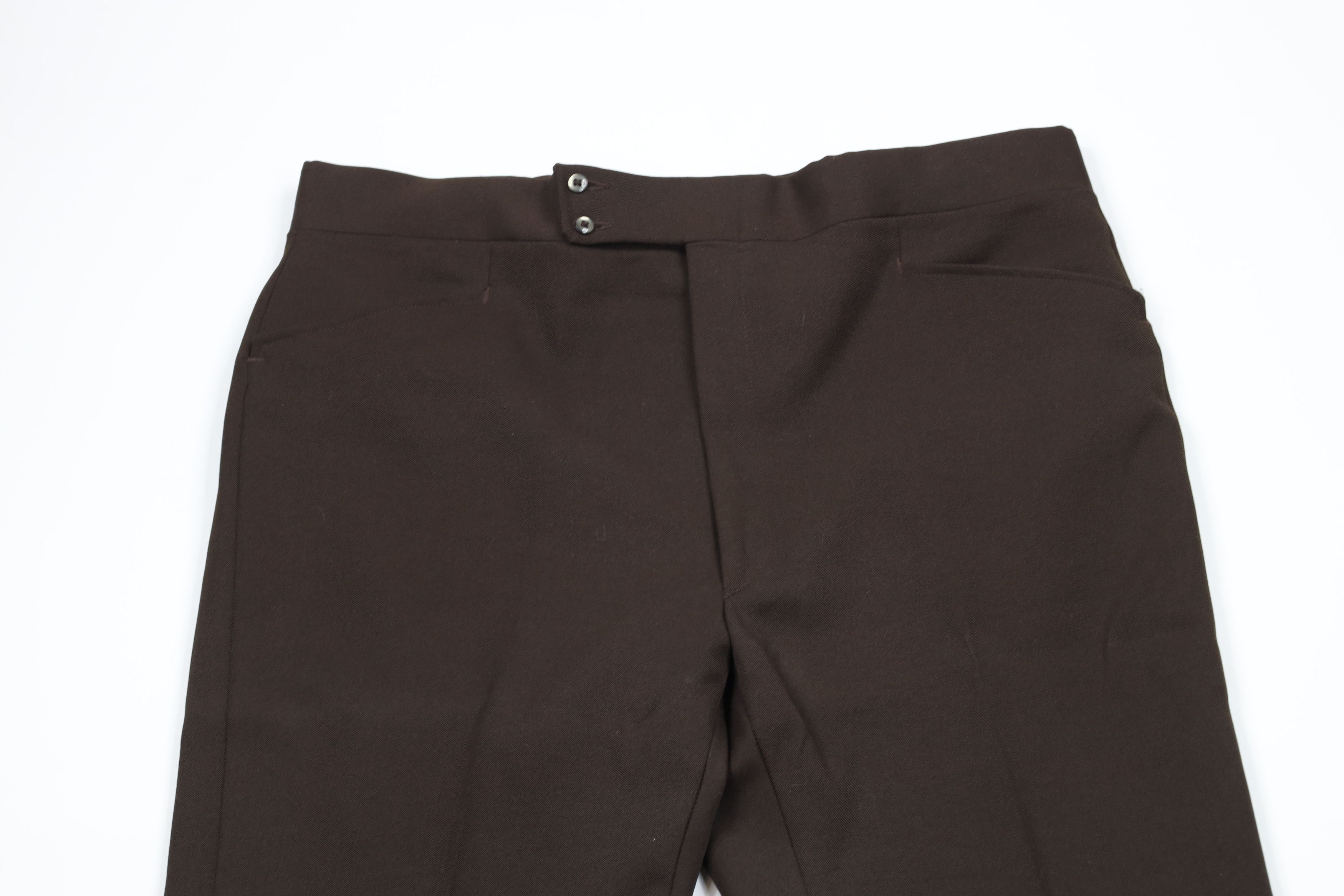 Vintage Vintage 70s Streetwear Wide Leg Knit Chino Pants Brown Size US 38 / EU 54 - 2 Thumbnail