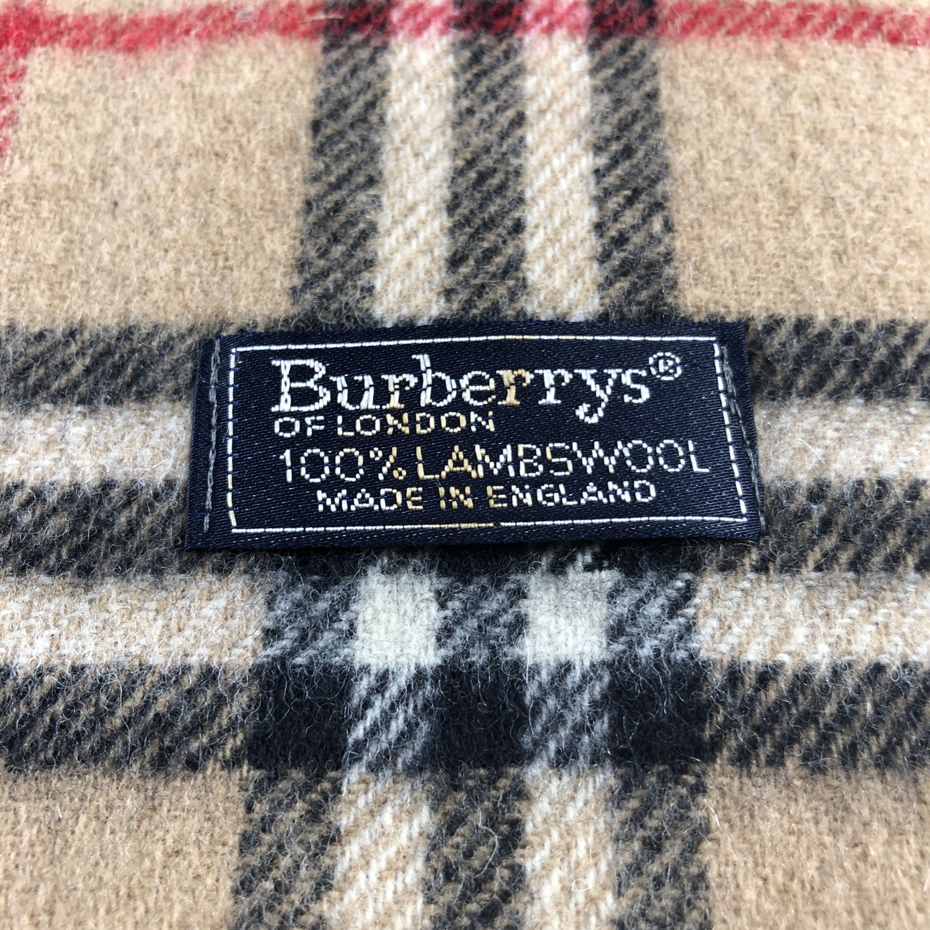Burberry Burberrys Nova Check Tan Wool Scarf Muffler V2820 Size ONE SIZE - 5 Thumbnail
