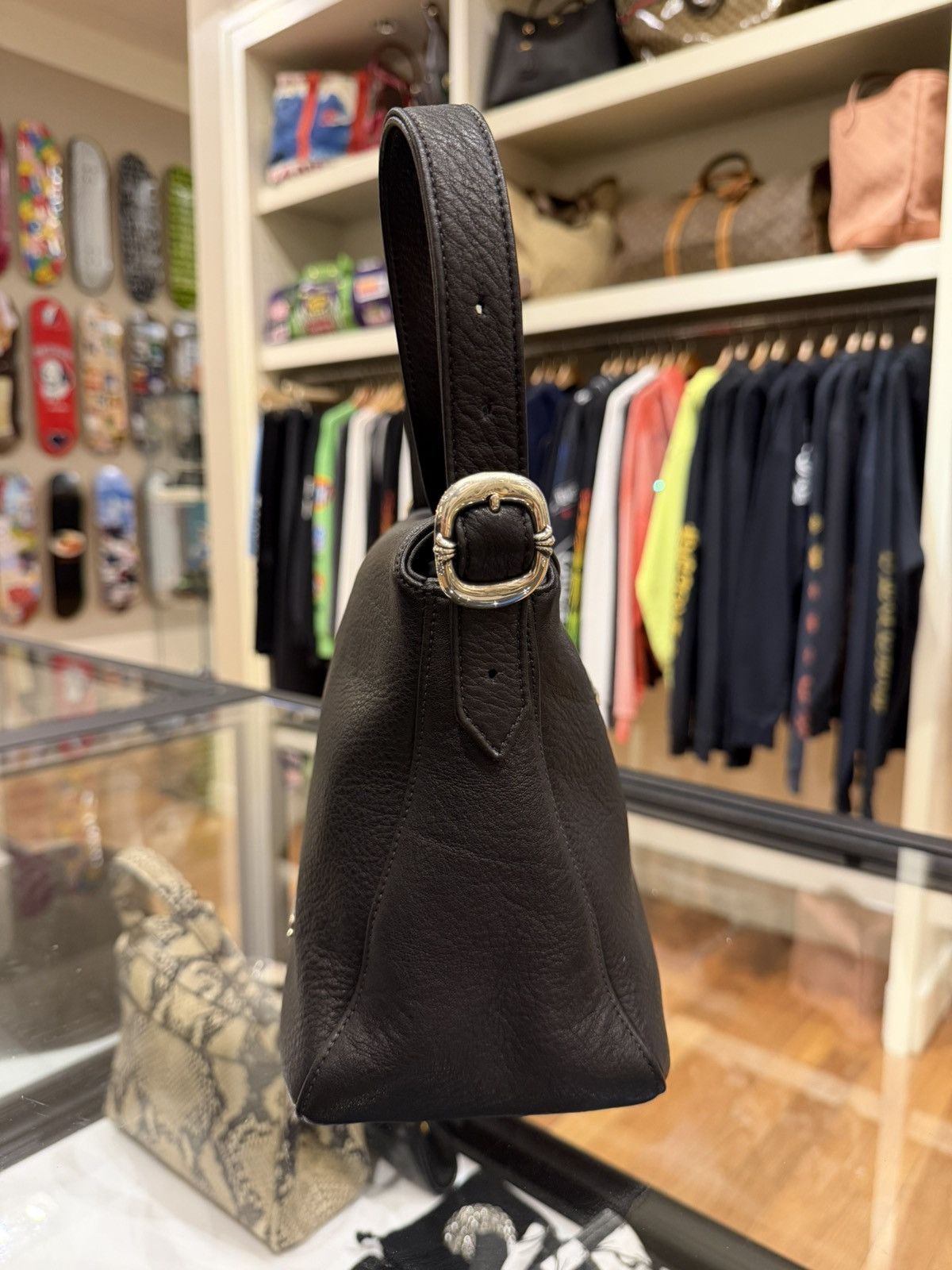 Chrome Hearts Chrome Hearts Vine Flap Silver Embellished Leather Bag Size ONE SIZE - 5 Thumbnail