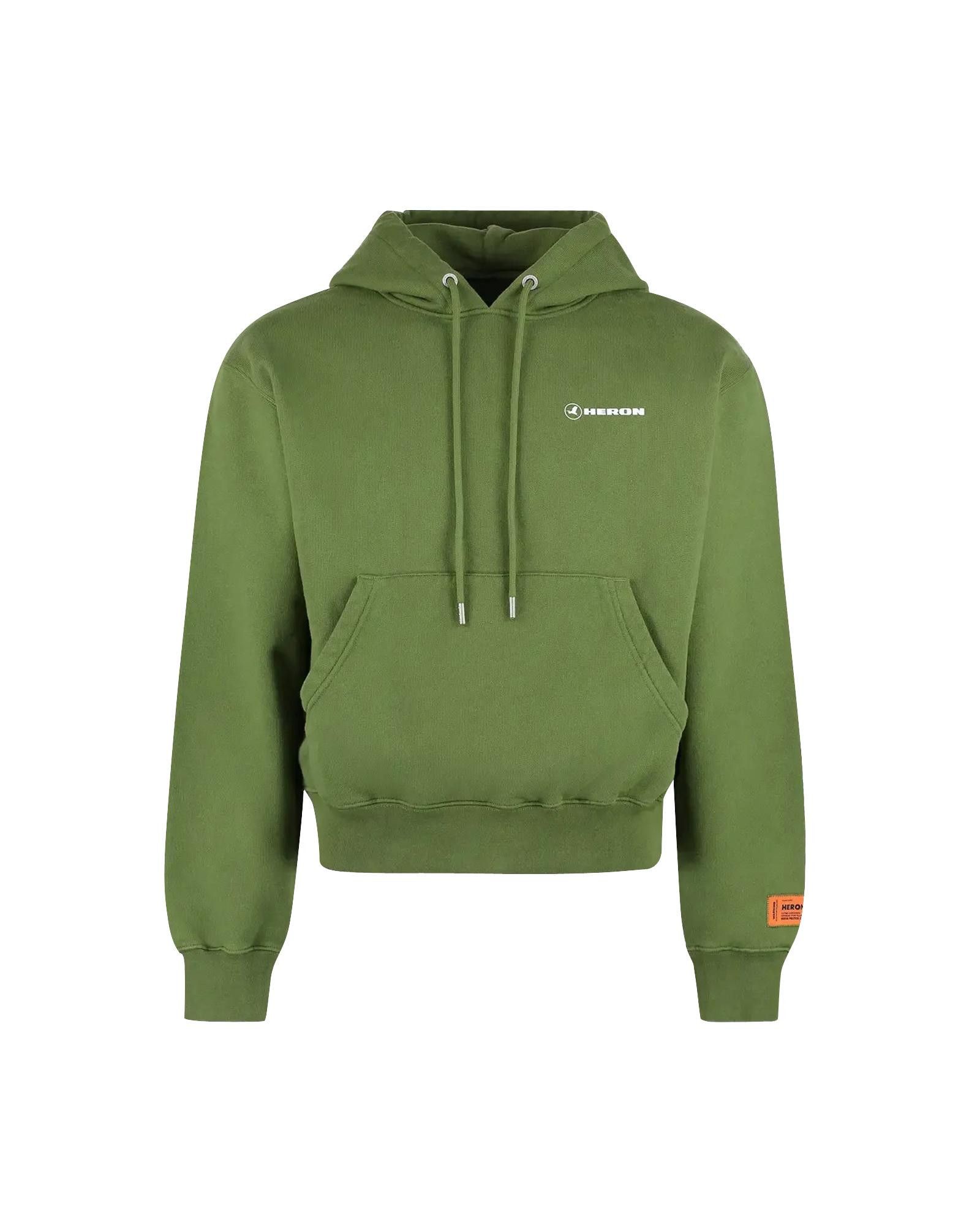 image of Heron Preston Graphic Logo Hoodie in Green, Men's (Size Small)