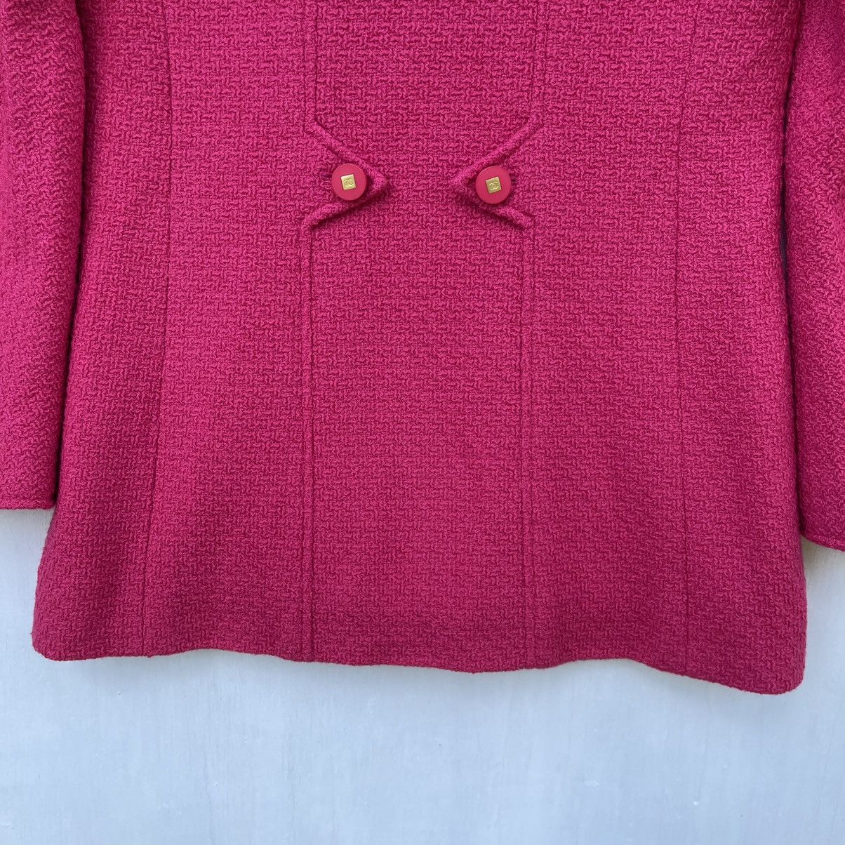 Chanel Chanel Pink Wool Blazer Button Ladies Size XS / US 0-2 / IT 36-38 - 12 Thumbnail