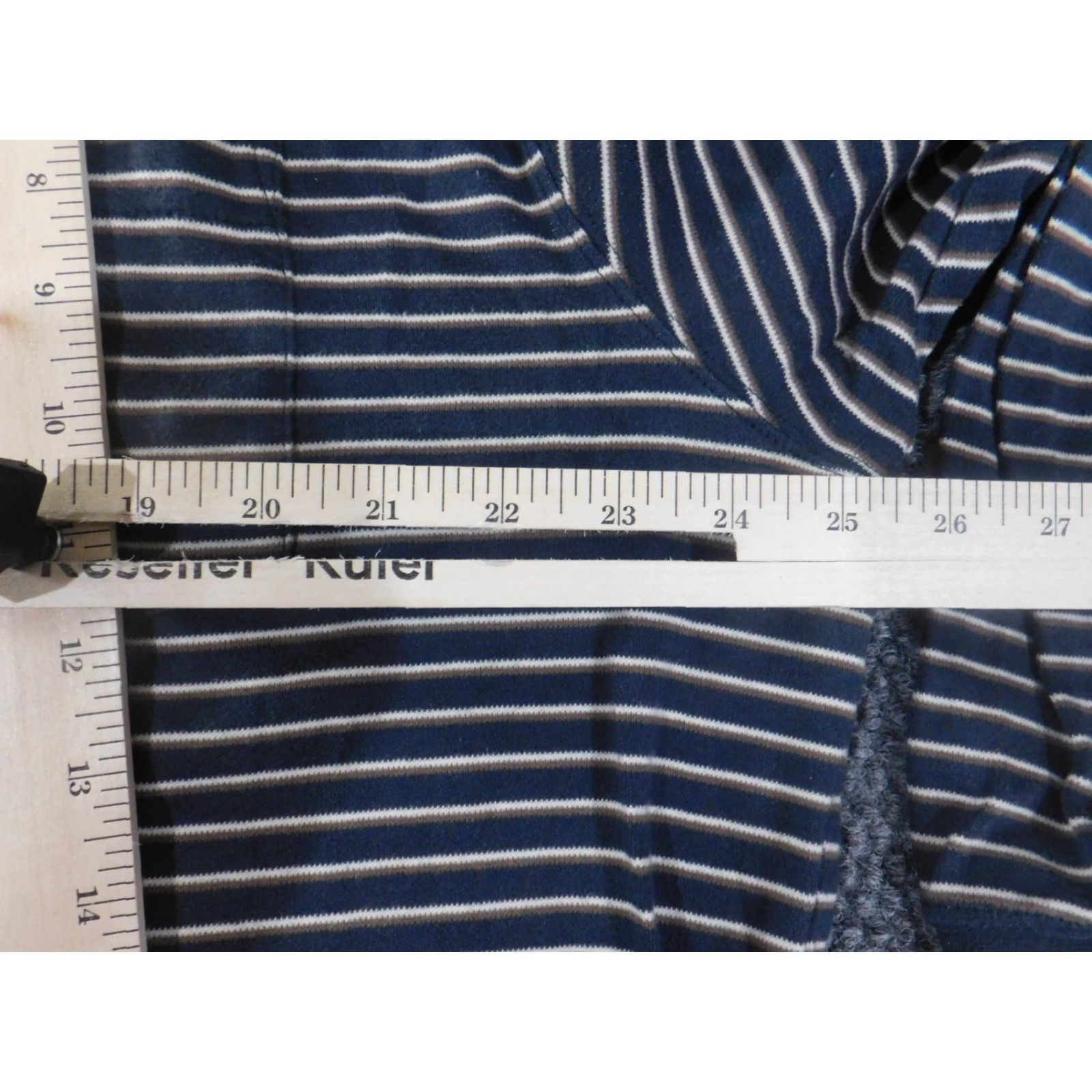 Faconnable Façonnable Men Shirt Large Striped Blue Button Pockets Classic Cotton Casual Polo Long Sleeve Size US L / EU 52-54 / 3 - 7 Thumbnail