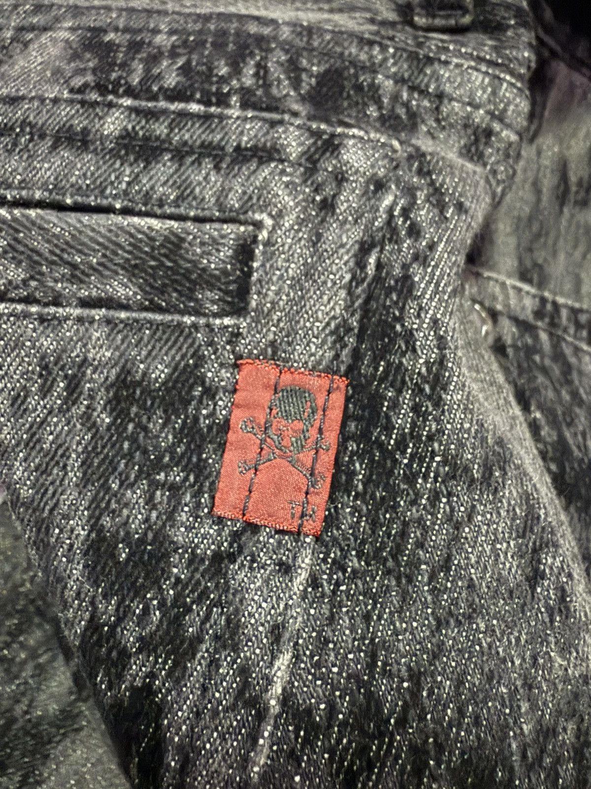 GOSTAR DE FUGA × Japanese Brand × Tornado Mart Custom Culture Japan Velvet-Treated Textured Flare Jeans Size US 32 / EU 48 - 20 Thumbnail