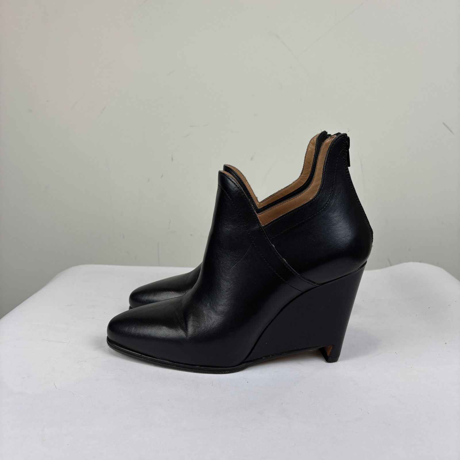 Maison Margiela Maison Margiela MM22 Leather Pointed Toe Wedge Booties 36.5 Size US 6.5 / IT 36.5 - 5 Thumbnail