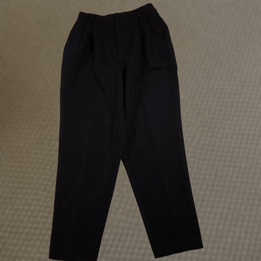 Worthington VINTAGE Worthington Pants Womens 14 Black High Waisted Pleated Trousers Pockets USA Dress Pants Womens 14 Black, Pleated, Pockets, Zip, 28 Inseam Size 36" / US 14 / IT 50 - 1 Thumbnail