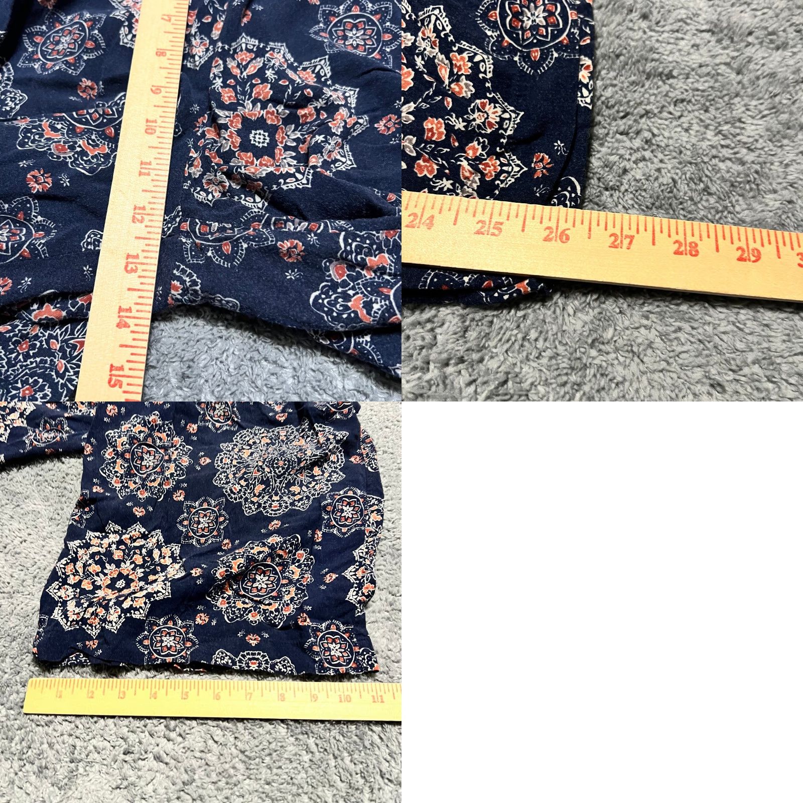 Torrid Torrid Pants Womens 0 Mandala Wide Leg Tie Waist Challis Navy Cropped High Rise Dress Pants Womens Plus SizeBlue (0) Size 25" / US 0 / IT 36 - 8 Thumbnail