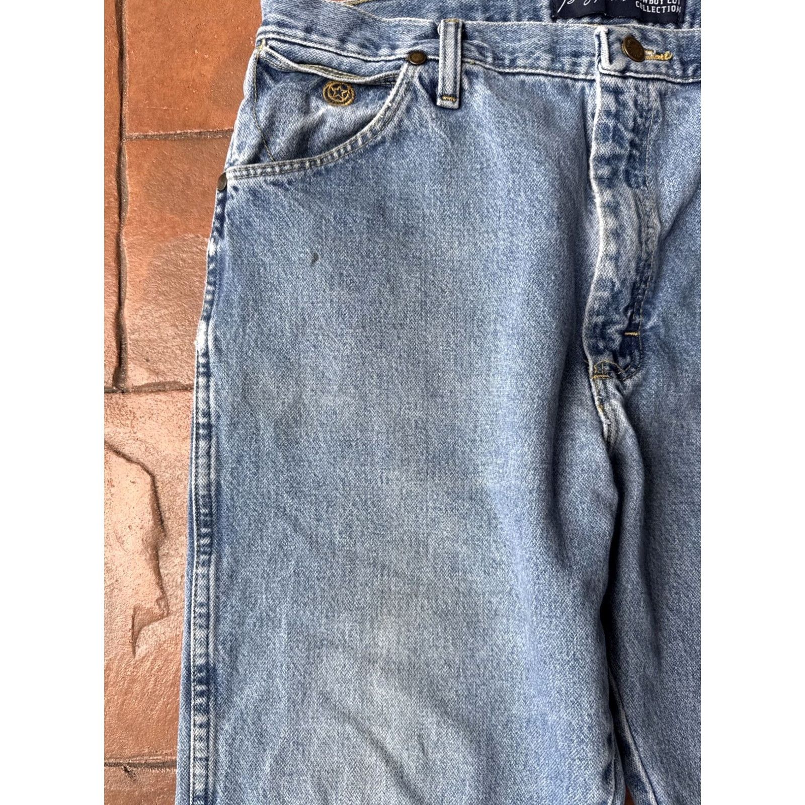Wrangler Wrangler Cowboy Cut Collection Jeans Men’s 36x30 Blue Regular Straight Denim Cotton Logo Zipper Pocket 5-Pocket Barons USA Cowboys George Strait Size US 36 / EU 52 - 5 Thumbnail