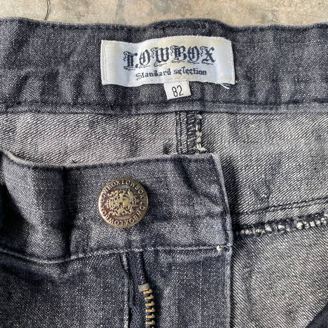 LOWBOX Archival LOWBOX Distressed Mud-Wash Denim Faded Black Grunge Size US 32 / EU 48 - 5 Thumbnail