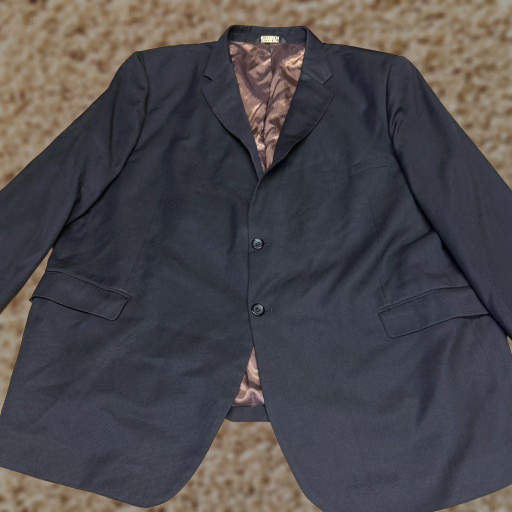 Vintage Caravelli Mens Black 54 2 Button Notch Lapel Classic Sport Coat Jacket Size US L / EU 52-54 / 3 - 1 Thumbnail
