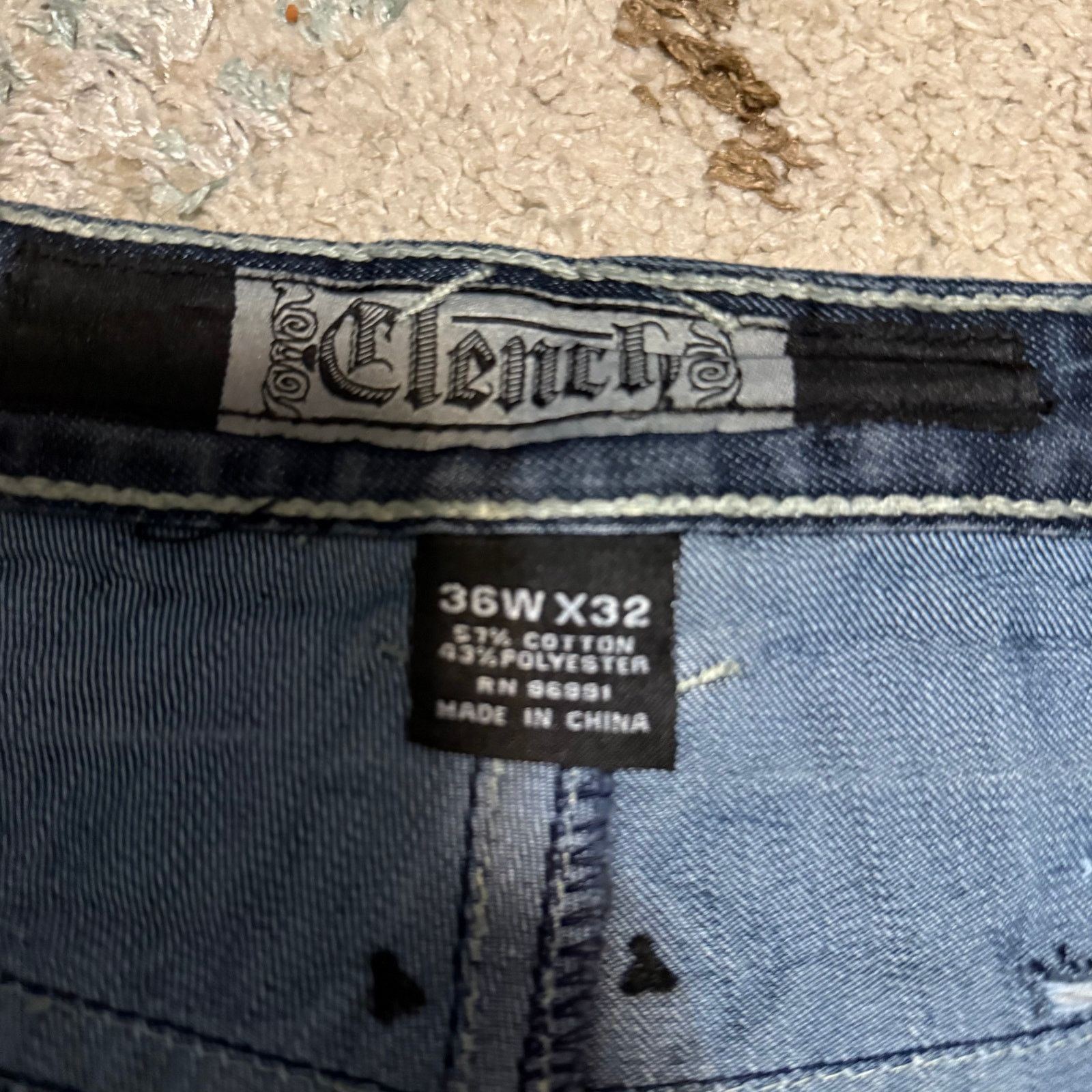 Affliction × Clench Vintage Clench Fleur Jeans Size 36x34 Y2K Affliction Style Size US 36 / EU 52 - 5 Thumbnail