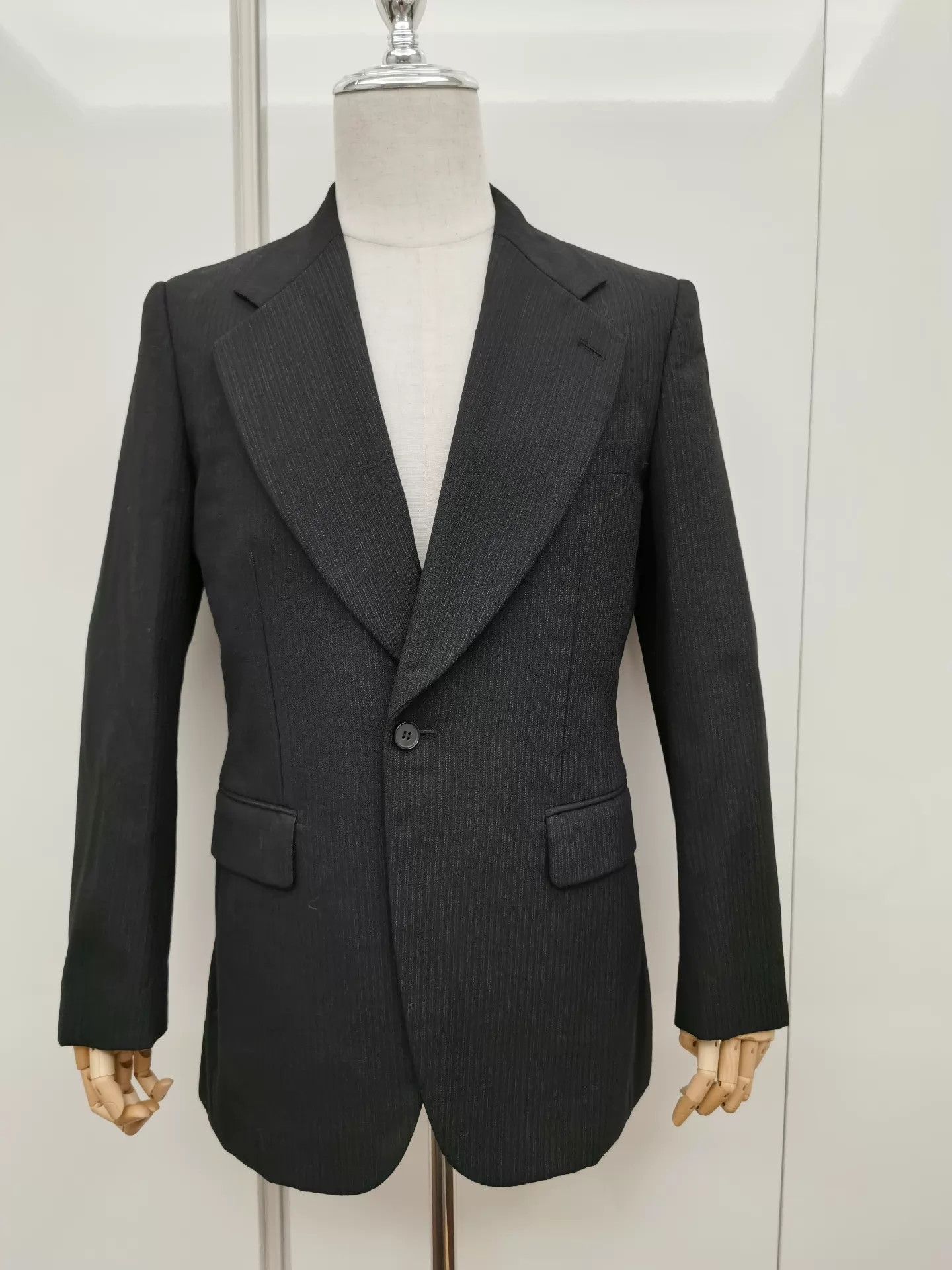 Comme des Garcons Homme Plus CDG Homme Plus Blazer WNL Subtle Stripe Back Design Size US M / EU 48-50 / 2 - 1 Thumbnail