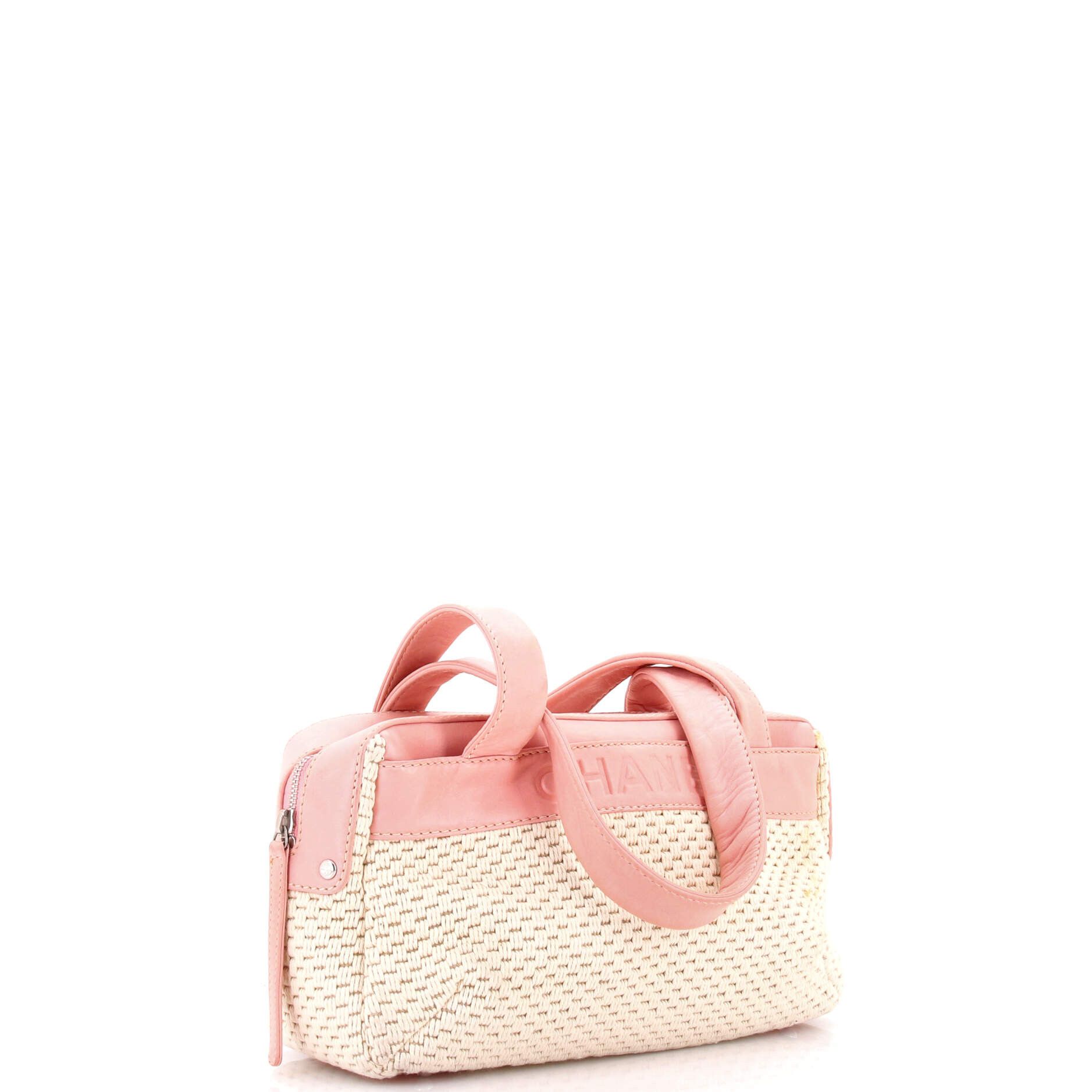 Chanel Lax Accordion Camera Bag Leather and Woven Fabric Medium Size ONE SIZE - 1 Thumbnail