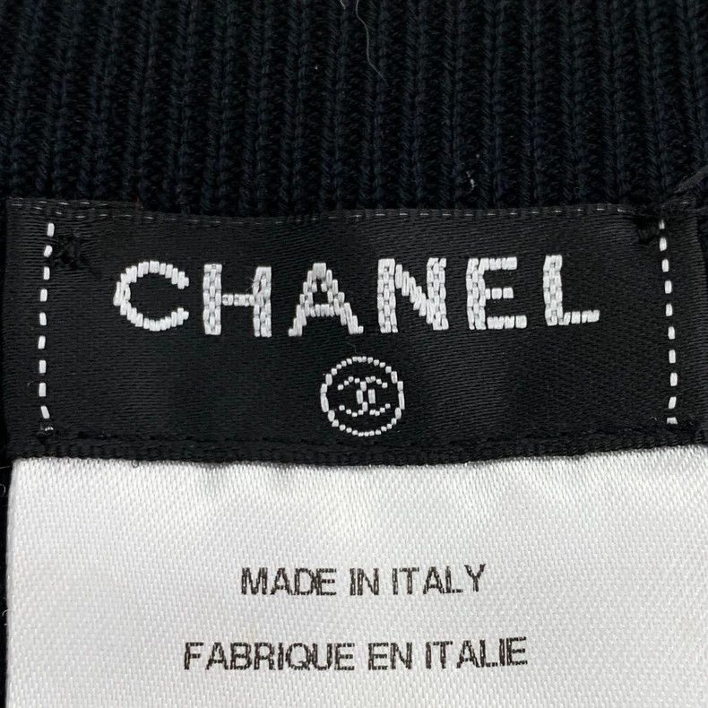 Chanel ChanelBlack cotton knitted vest 2503-Nextarrow Size 4XL / US 24-26 - 5 Thumbnail