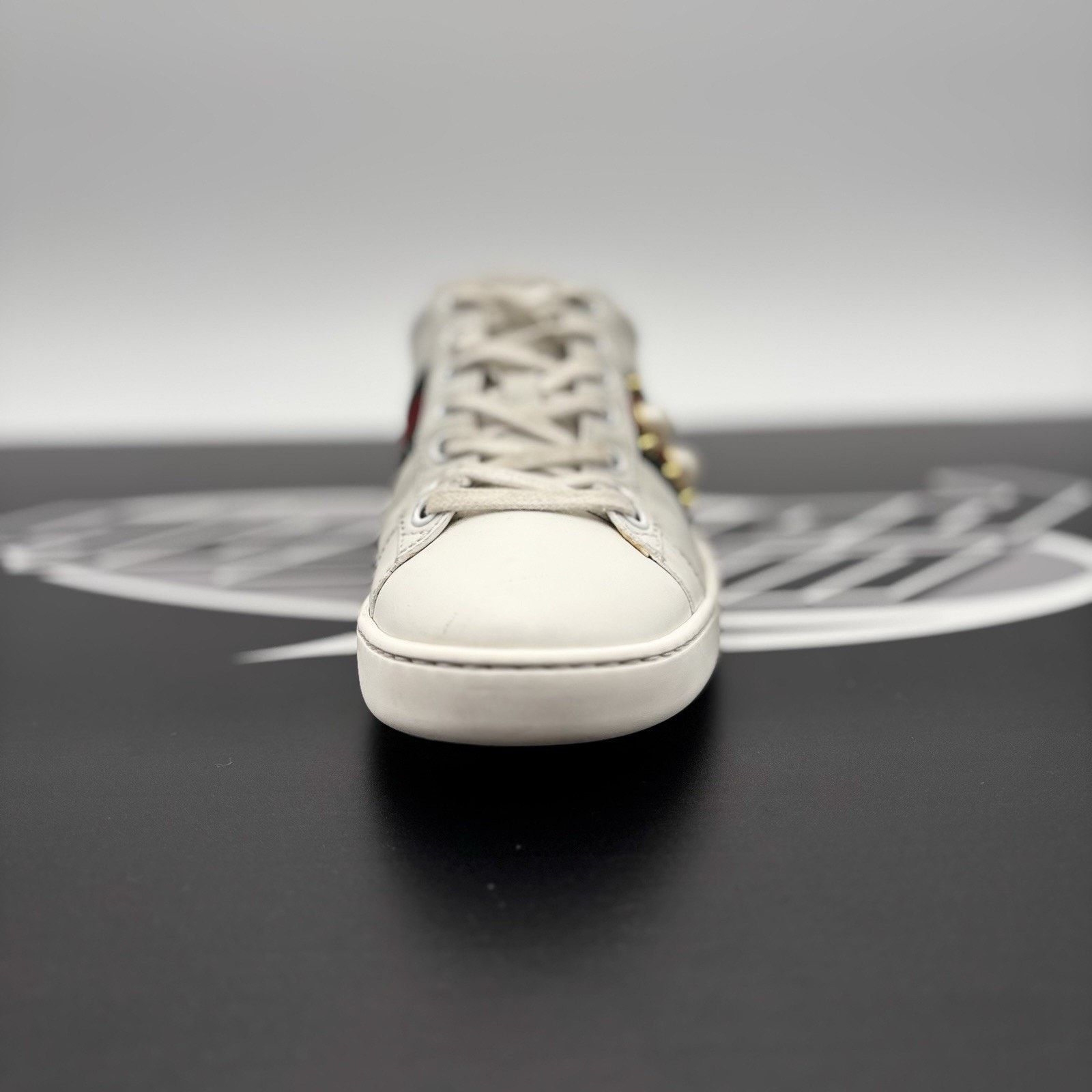 Gucci Gucci Ace Studded ' White, Pearls ' | GREAT CONDITION! Size US 6.5 / EU 39-40 - 15 Thumbnail