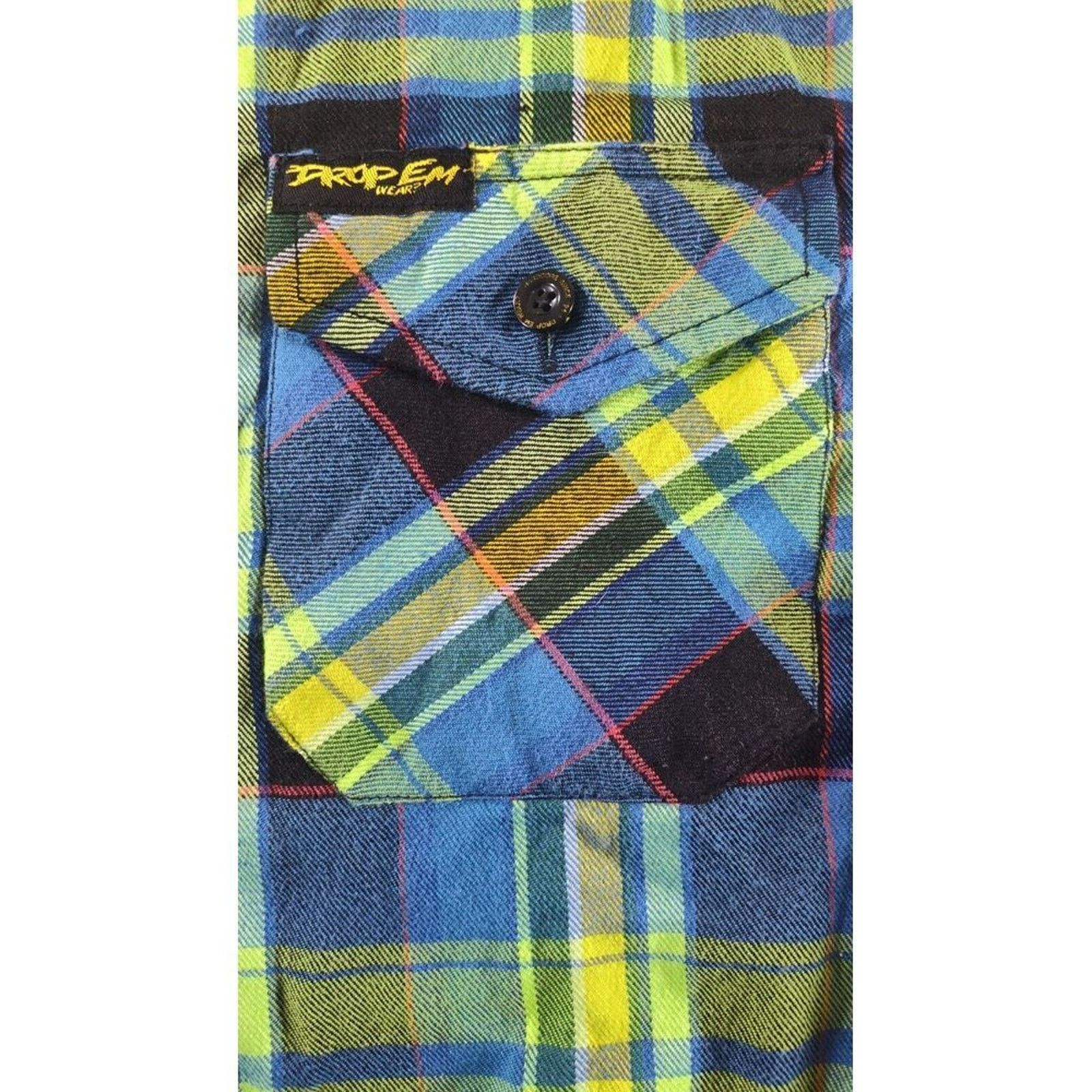 Drop Dead Drop Em Mens X Large "The Underdog" Low Rider Truck Flannel Size US XL / EU 56 / 4 - 11 Thumbnail