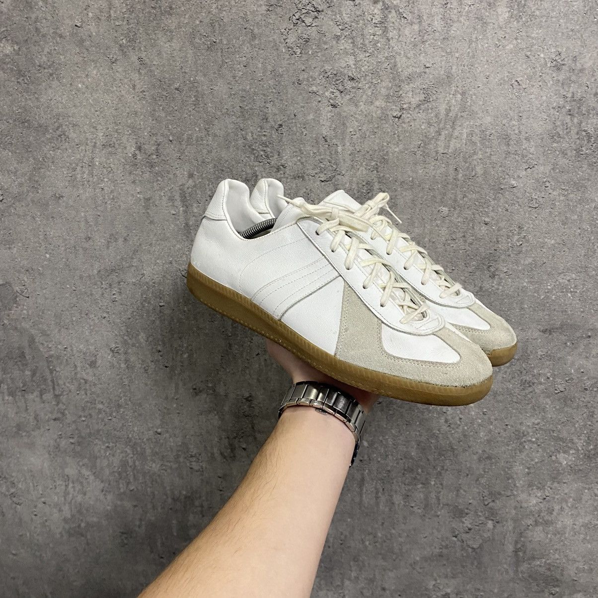 Vintage GAT BW Sport 275 Army Trainer Bundeswehr Leather Sneakers Size US 10.5 / EU 43-44 - 2 Thumbnail