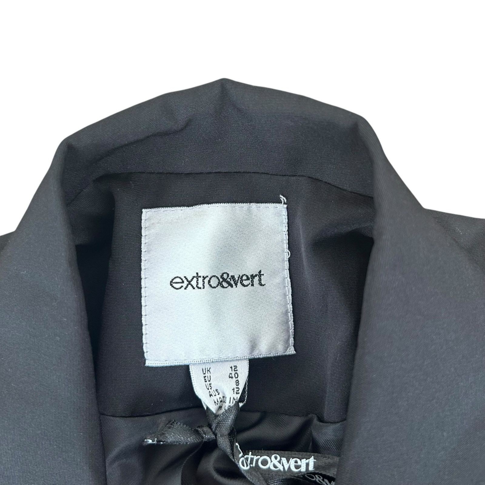 Other Extro & Vert Black Twist Front Blazer Skirt Dress Sz 12 Size XL / US 12-14 / IT 48-50 - 4 Thumbnail