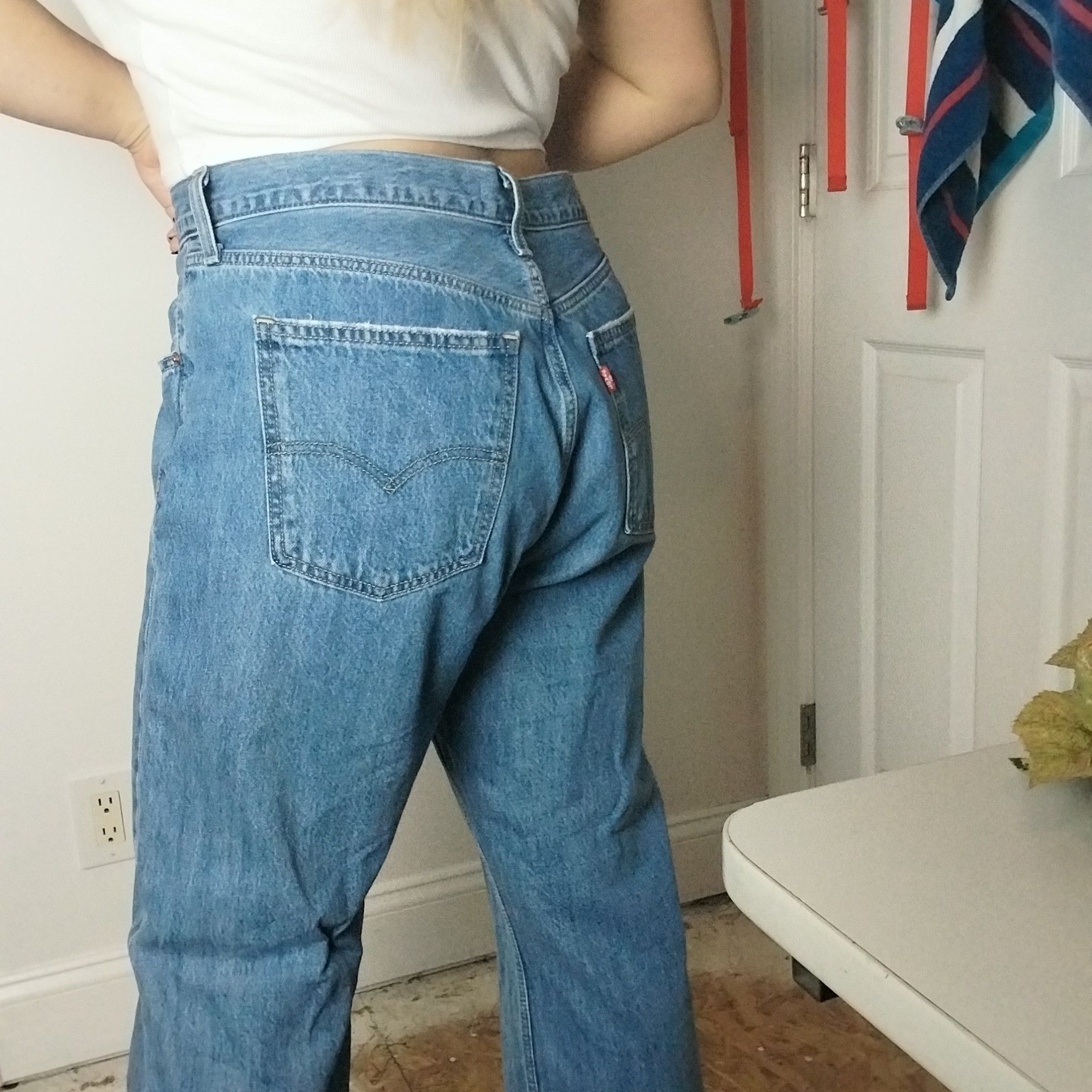 Levi's Low pro straight jeans Size 33" - 4 Thumbnail