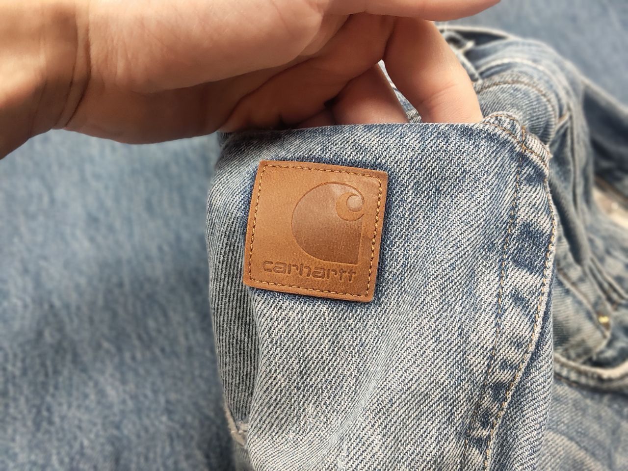 Carhartt Vintage 90's Carhartt USA Style Blue Faded Denim Jeans Size US 32 / EU 48 - 17 Thumbnail