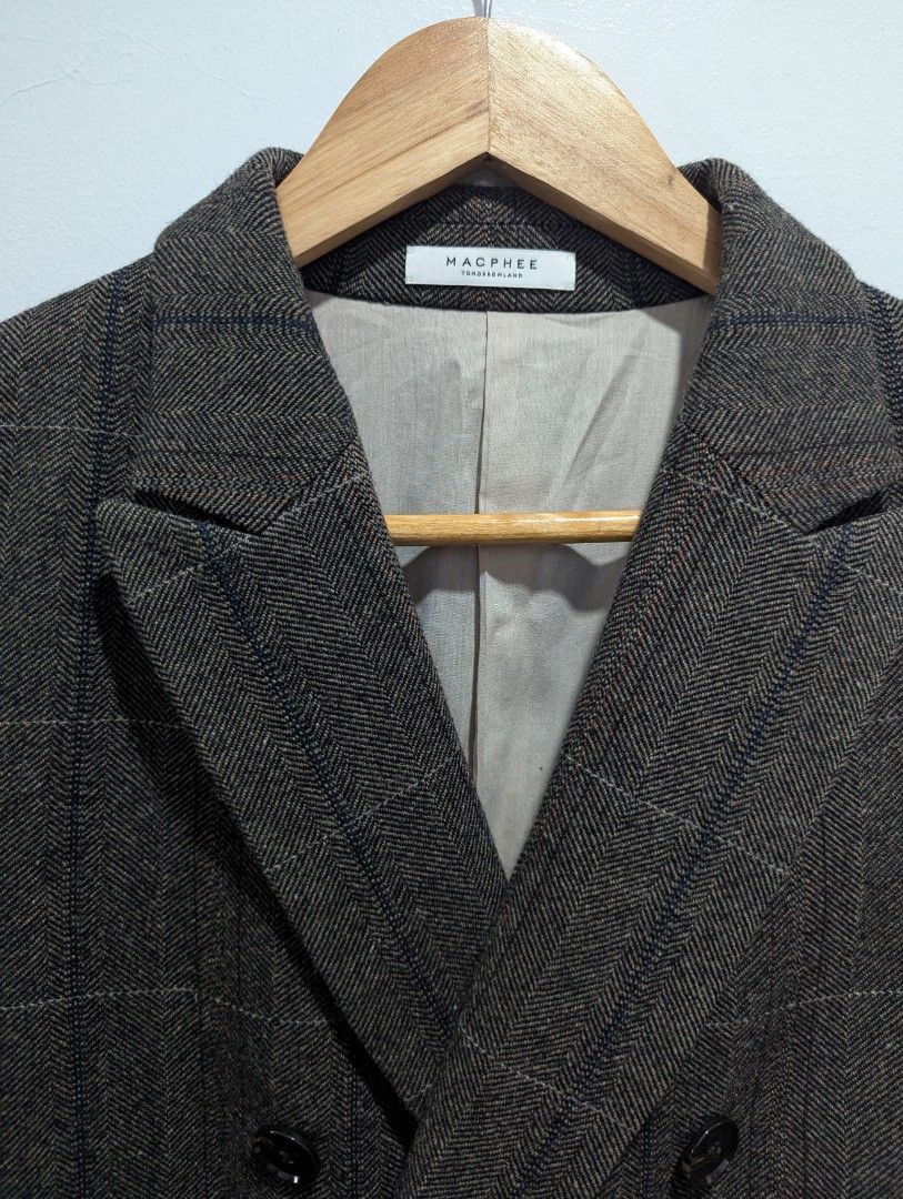 Tomorrowland Macphee Japan Vintage Tweed Double-Breasted Jacket Size S / US 4 / IT 40 - 6 Thumbnail