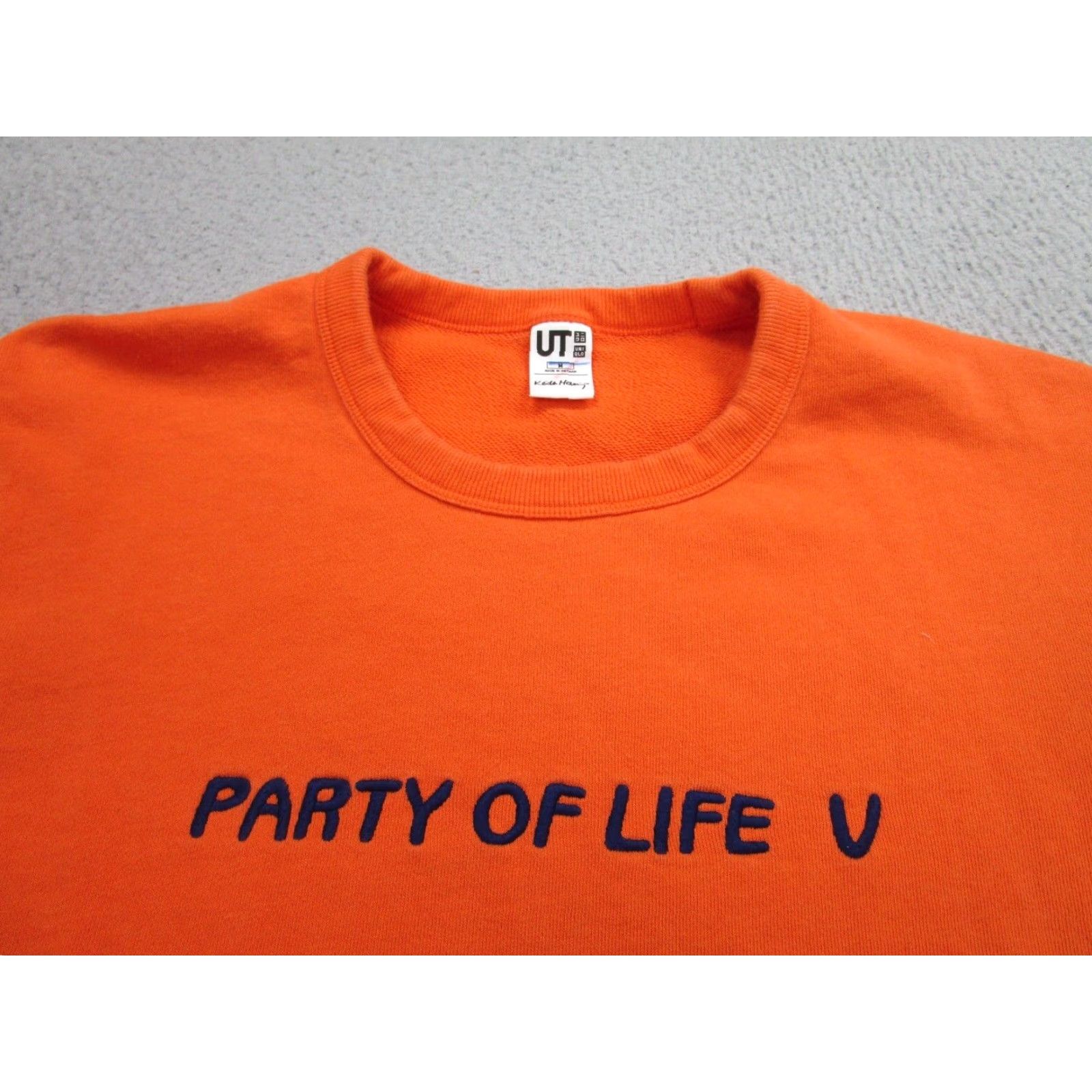 Uniqlo Uniqlo Keith Haring Sweatshirt Mens M Orange Graphic Print Pullover Long Sleeve Party of Life Size US M / EU 48-50 / 2 - 4 Thumbnail