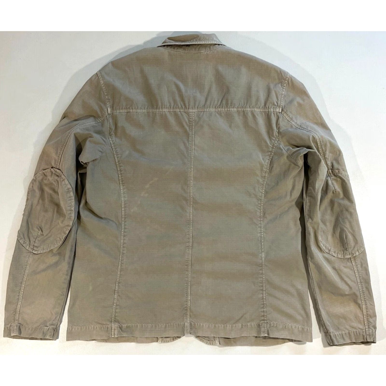 Aeronautica Militare VINTAGE Aeronautica Militare Jacket Mens Canvas Blazer Size 54 Beige Military style with Pockets Elbow Patch 54 Mens Jacket Size 54R - 5 Thumbnail