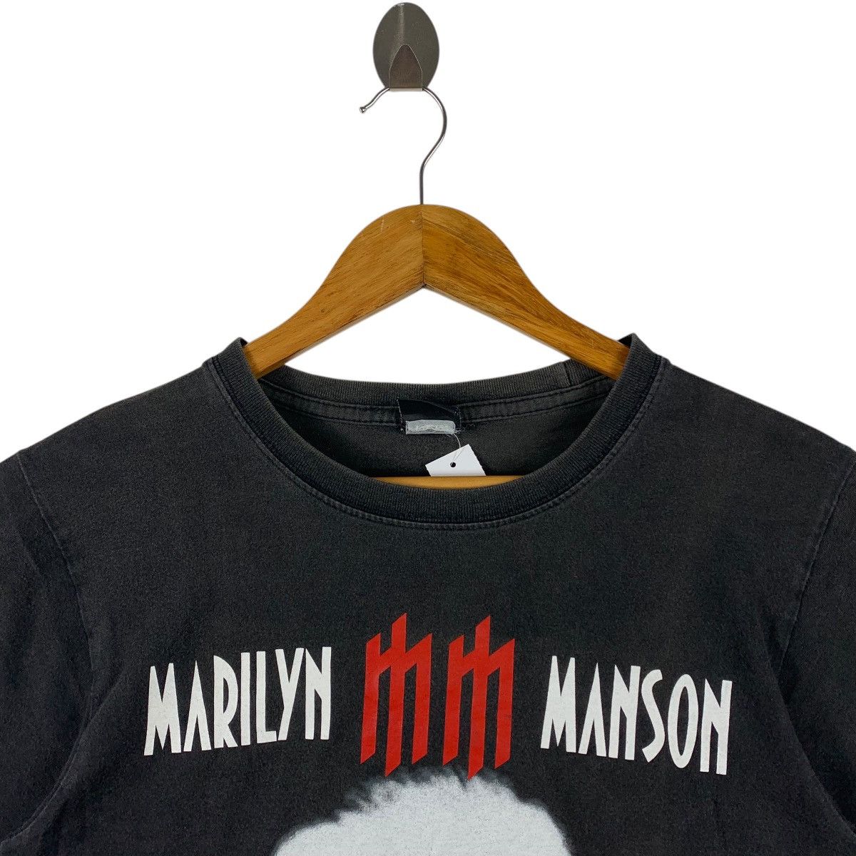 Band Tees × Marilyn Manson × Vintage Vintage 90s MARILYN MANSON Overprint merch promo tee Size US S / EU 44-46 / 1 - 2 Thumbnail