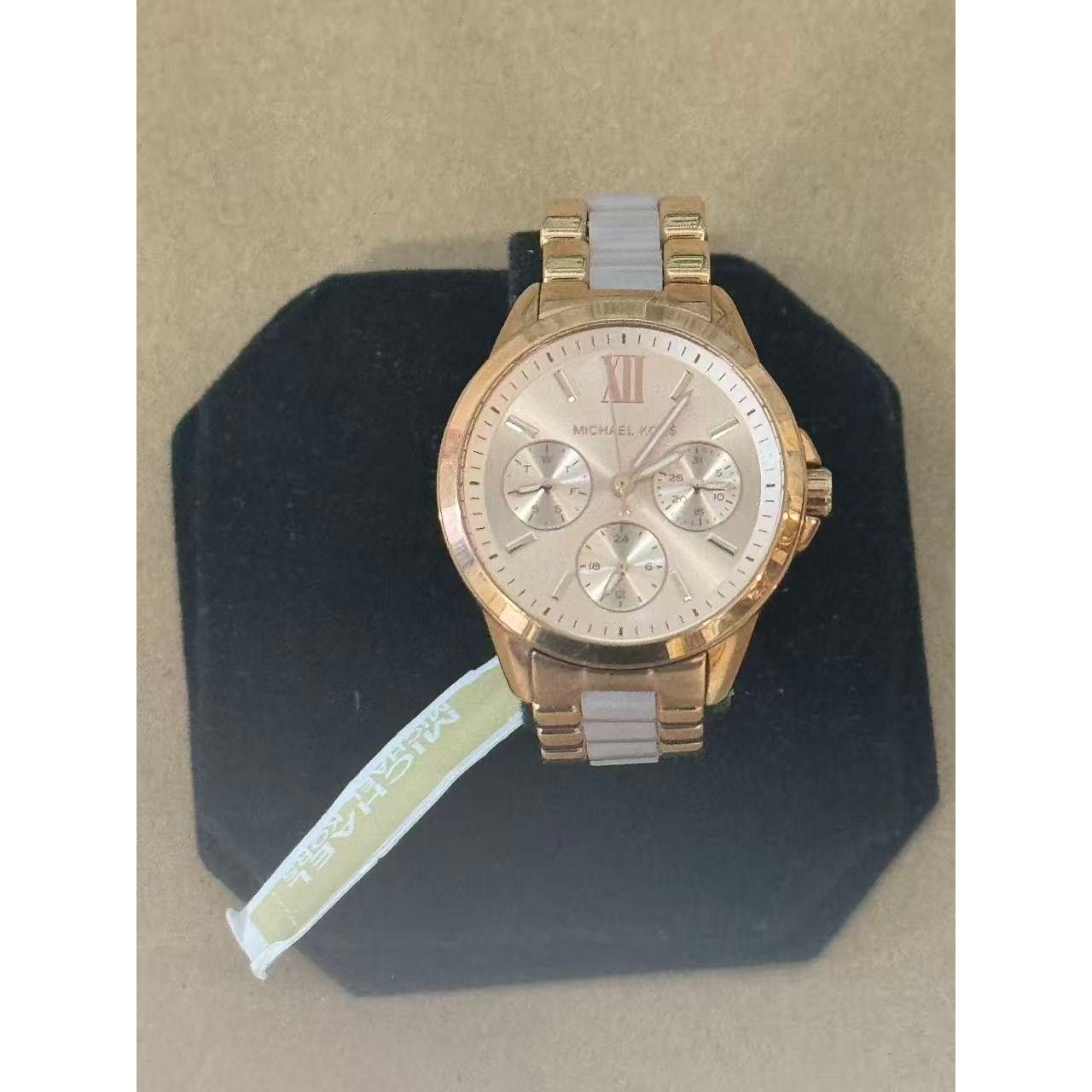 Michael Kors Michael Kors MK6818 Rose Gold-Tone and Acetate Watch Size ONE SIZE - 4 Thumbnail