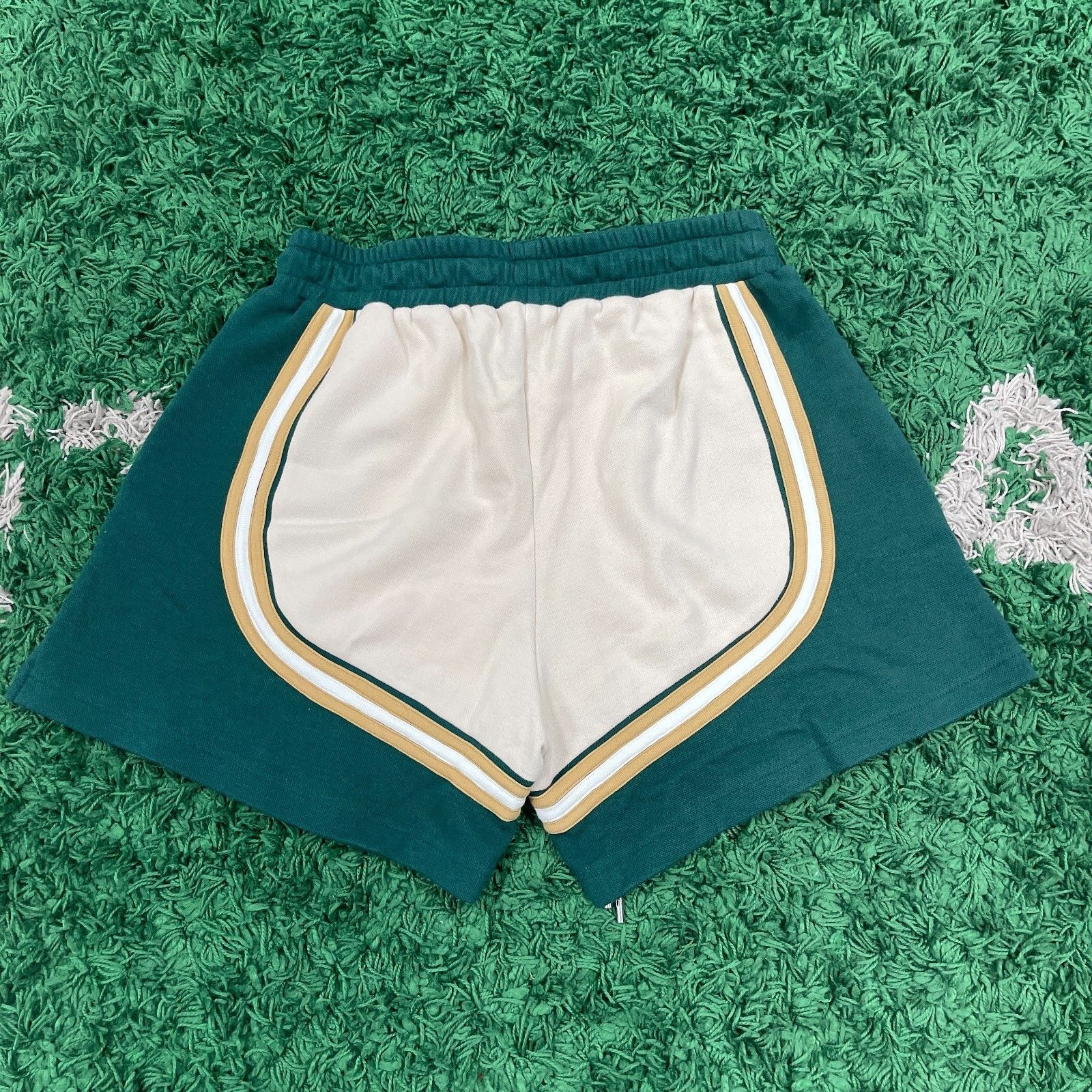 Rhude Rhude Crest Veille Track Shorts Size XL Green Yellow White Size US 30 / EU 46 - 8 Thumbnail
