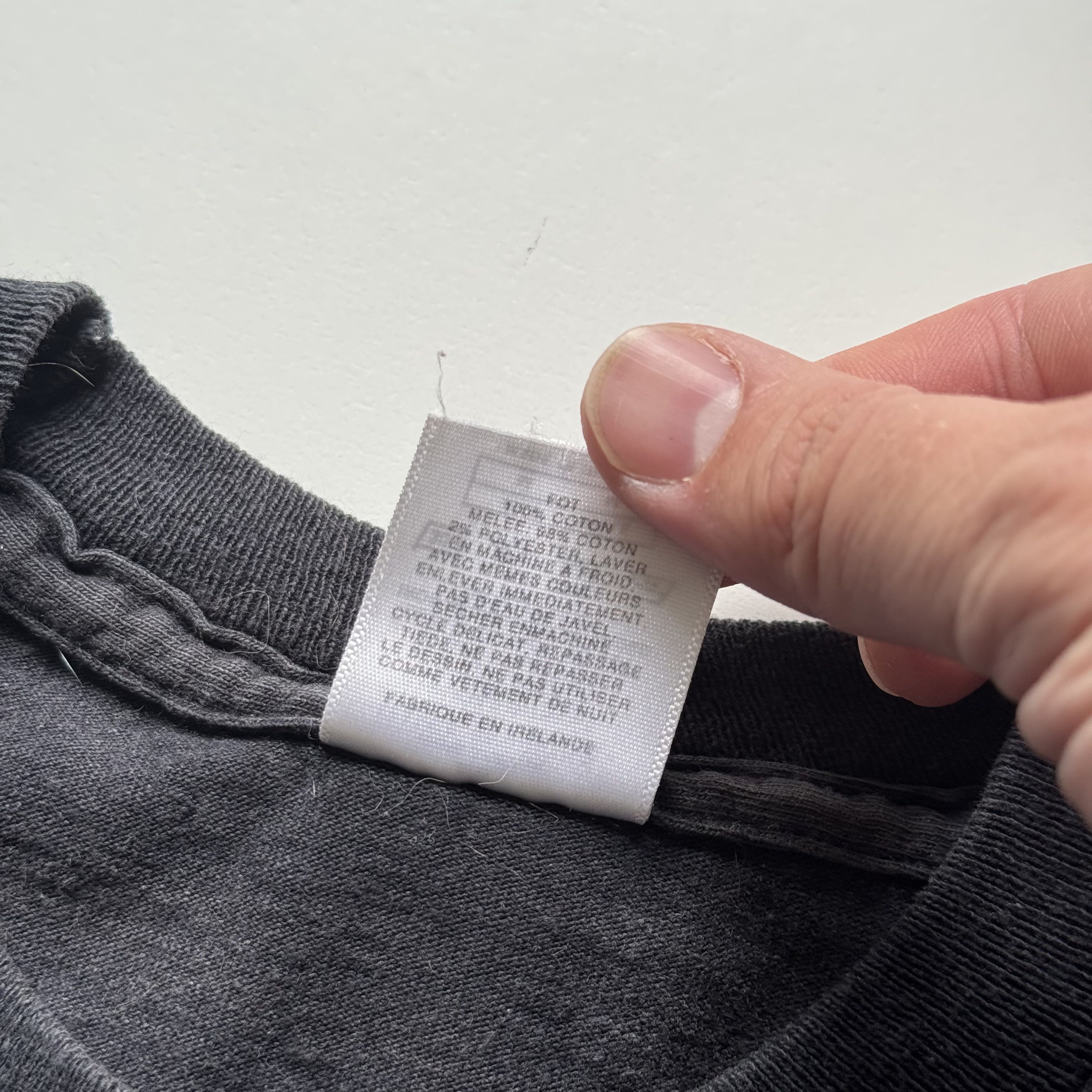 Nike 90s Nike Silver tag era black single stitch logo washed tee Size US M / EU 48-50 / 2 - 11 Thumbnail