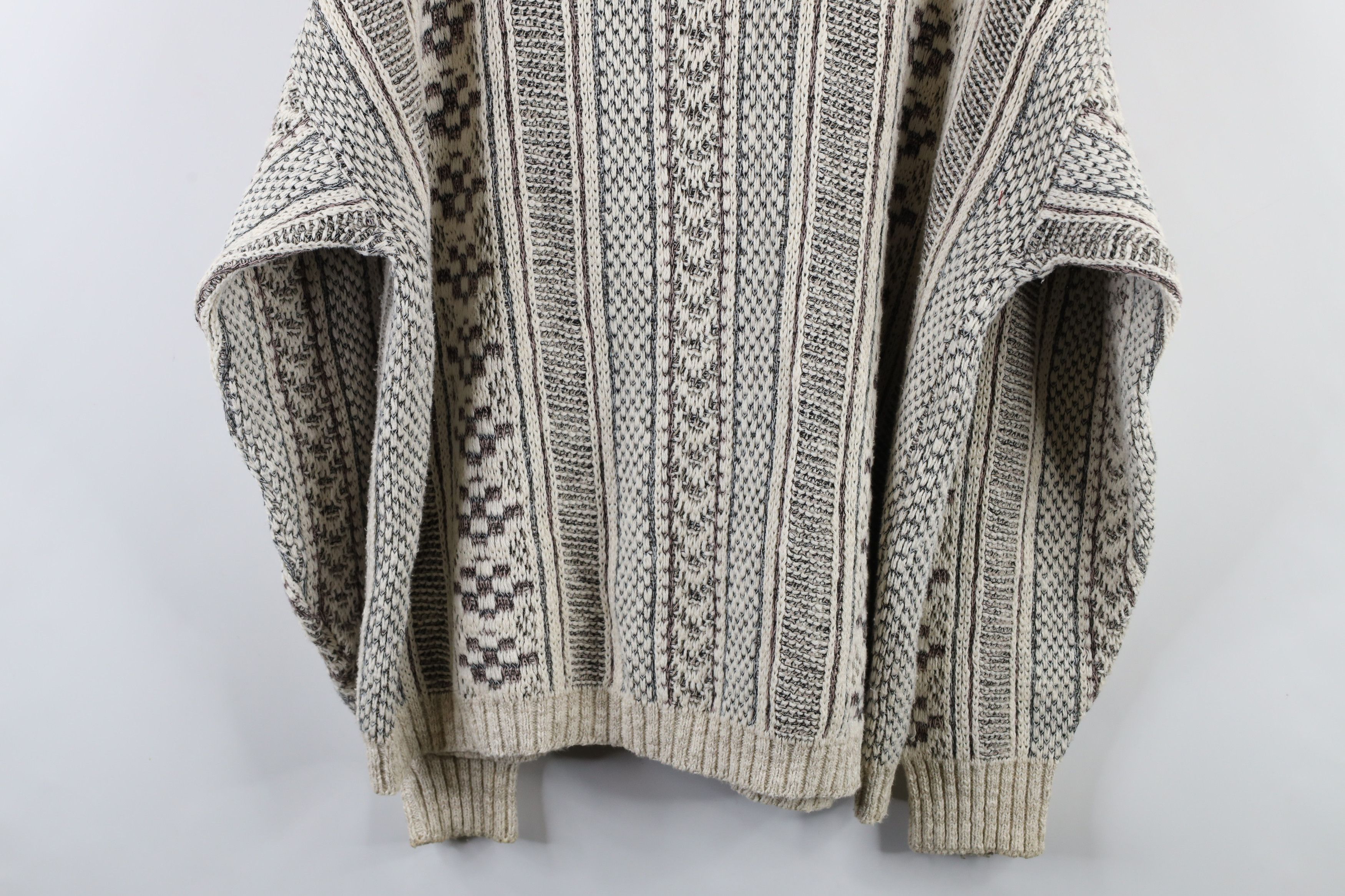 Vintage Vintage 90s Coogi Style Ribbed Knit Cardigan Sweater Size US XXL / EU 58 / 5 - 13 Thumbnail
