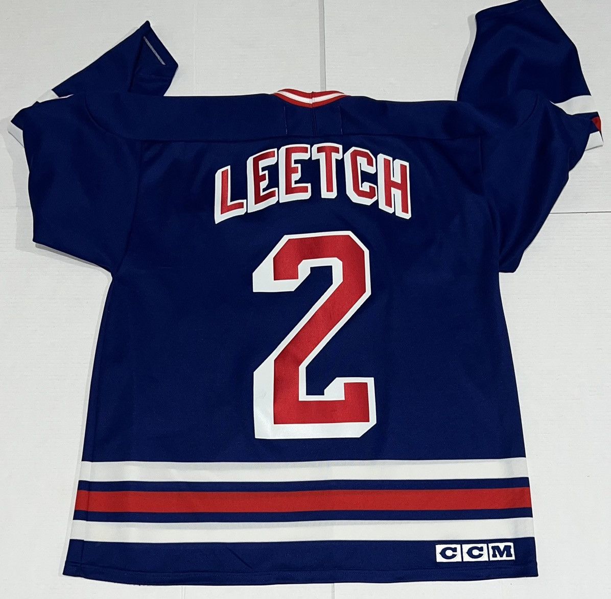 Ccm Vintage New York Rangers Brian Leetch Jersey Ccm 90s Xl Size US XL / EU 56 / 4 - 4 Thumbnail