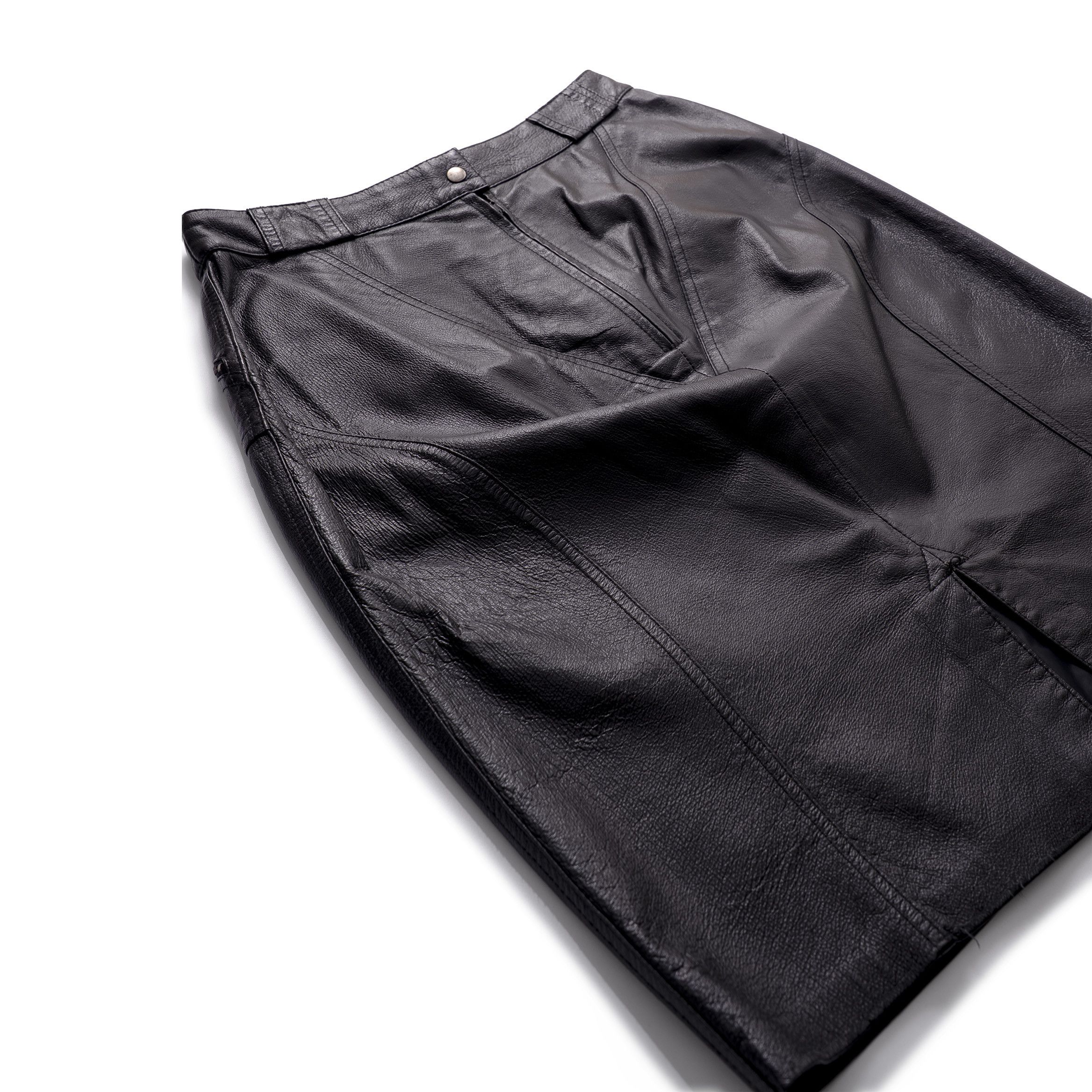 Other Vintage Leather Skirt Size 27" / US 4 / IT 40 - 5 Thumbnail