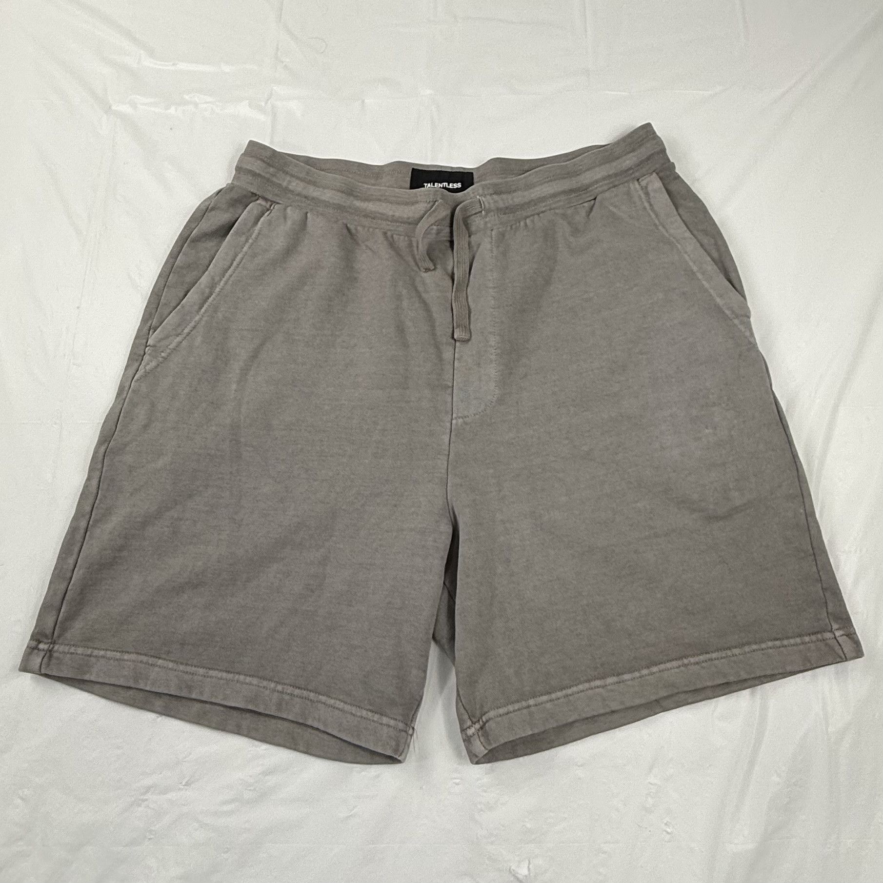 Talentless Talentless Mens XL Mineral Wash Grey Cotton Sweat Shorts Size US 36 / EU 52 - 1 Thumbnail