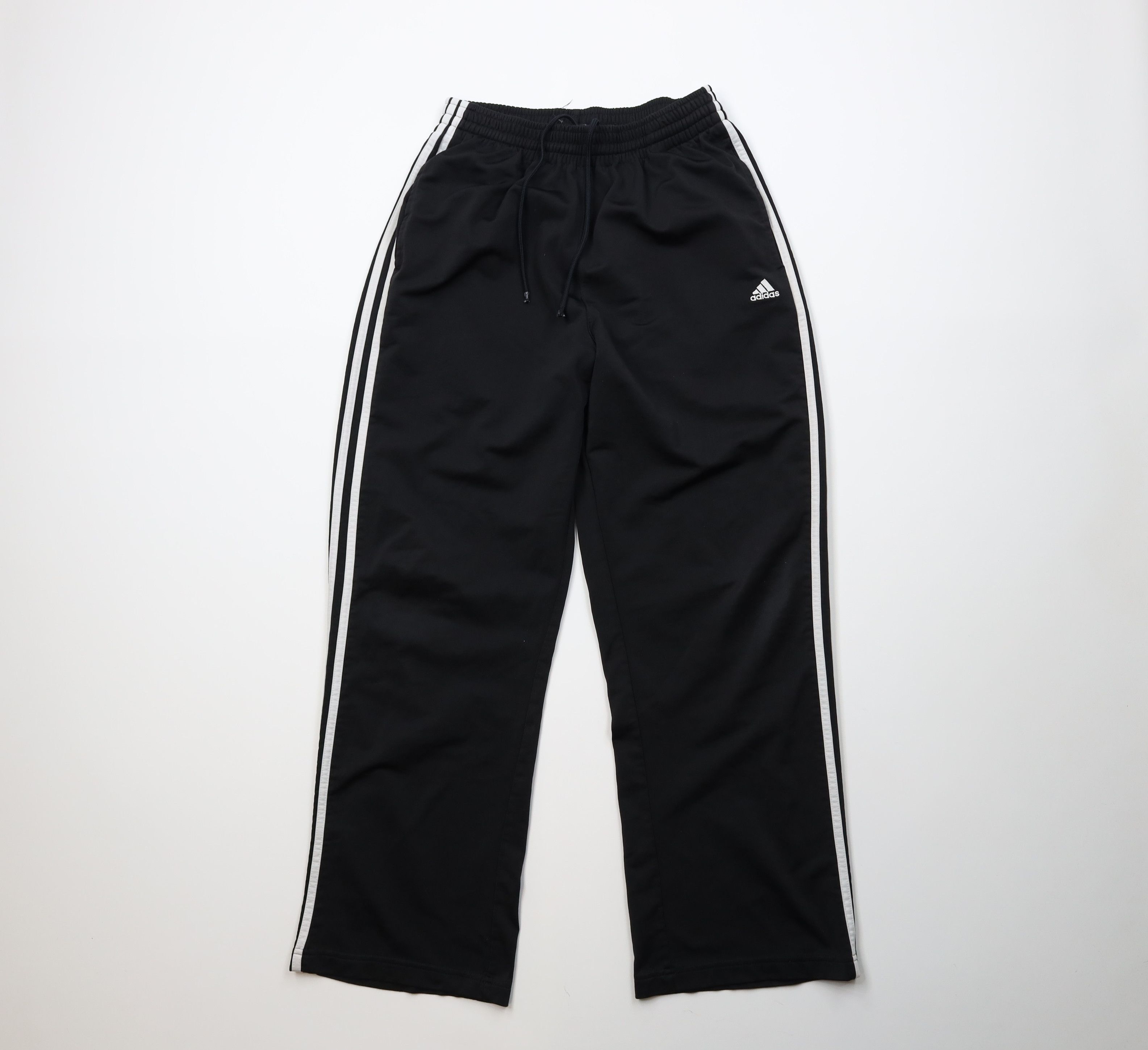 Adidas Vintage Y2K Adidas Striped Wide Leg Sweatpants Pants Black Size US 34 / EU 50 - 1 Thumbnail