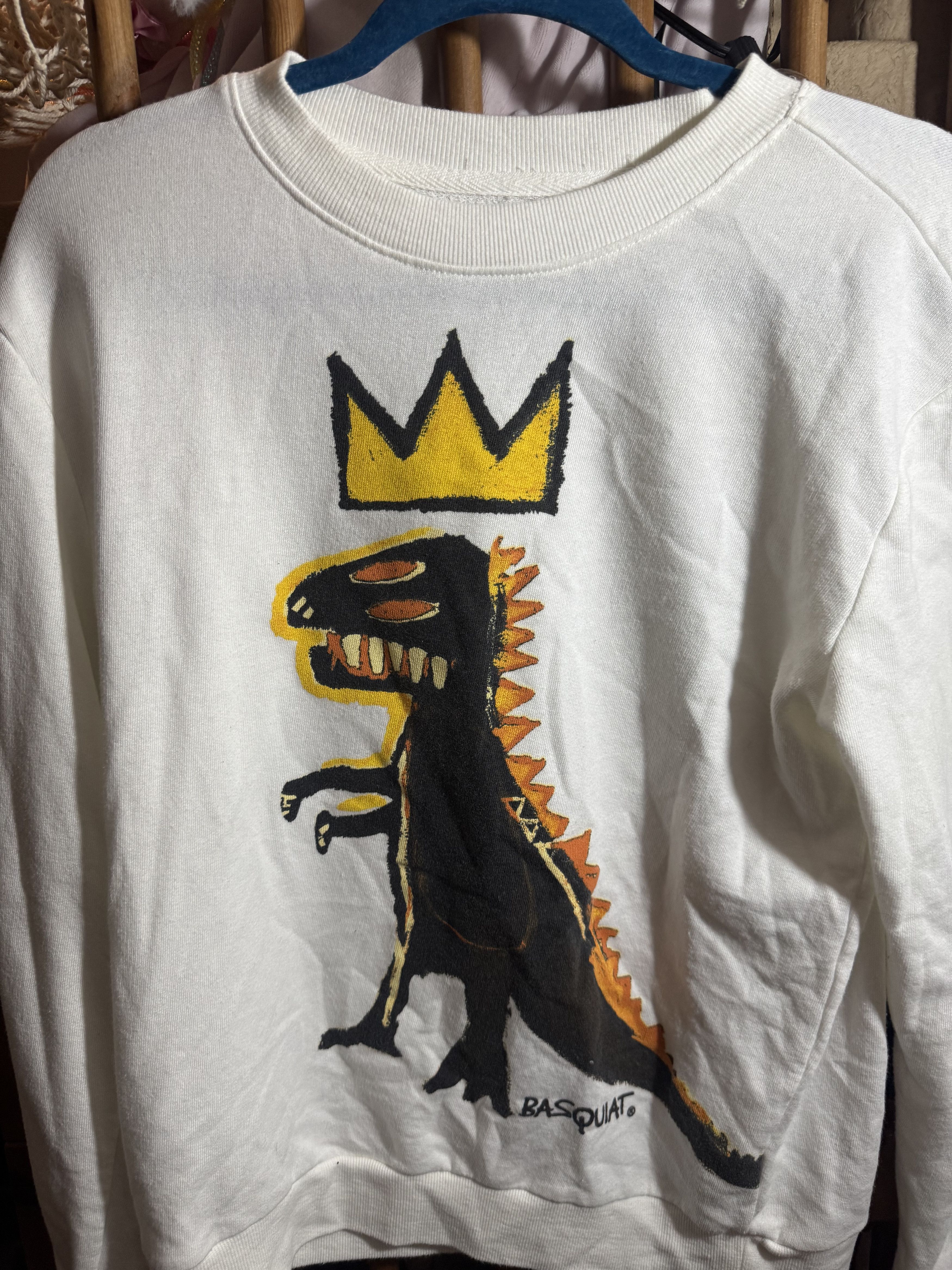 Forever 21 × Jean-Michel Basquiat × Uniqlo Jean Michel Basquiat Dinosaur Big Logo Sweatshirt Size US M / EU 48-50 / 2 - 3 Thumbnail