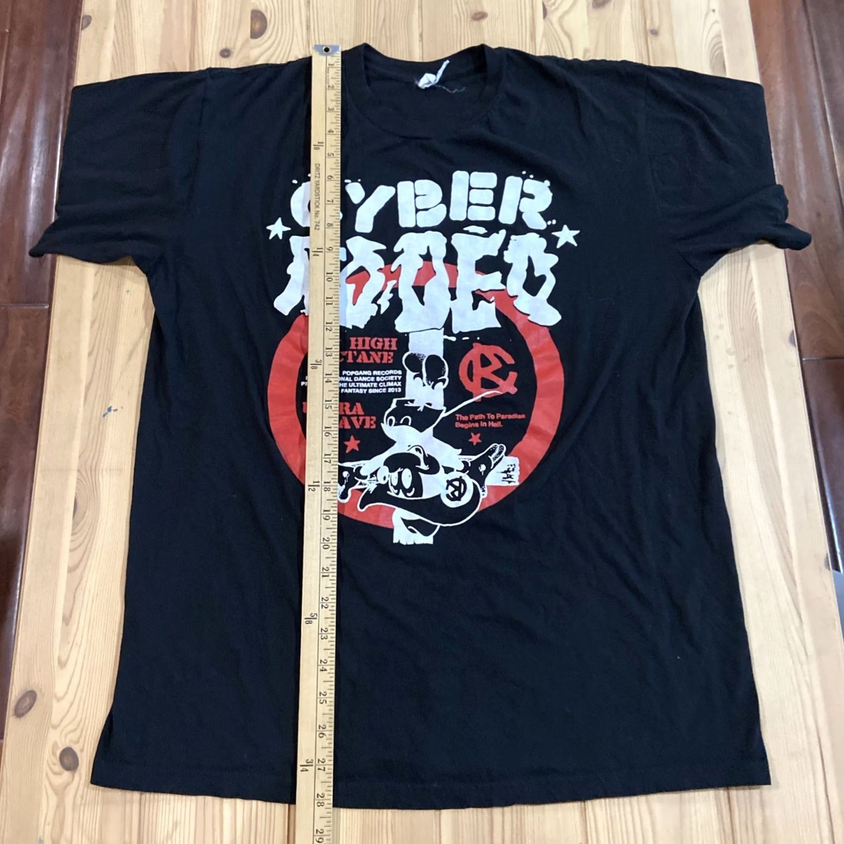 Vintage Zella Cyber Rodeo Underground Rave EDM T-Shirt Large Men’s Black Cotton Blend Graphic Print Crew Neck Short Sleeve 2020-2029 Tesla Logo Vintage No Size US L / EU 52-54 / 3 - 4 Thumbnail