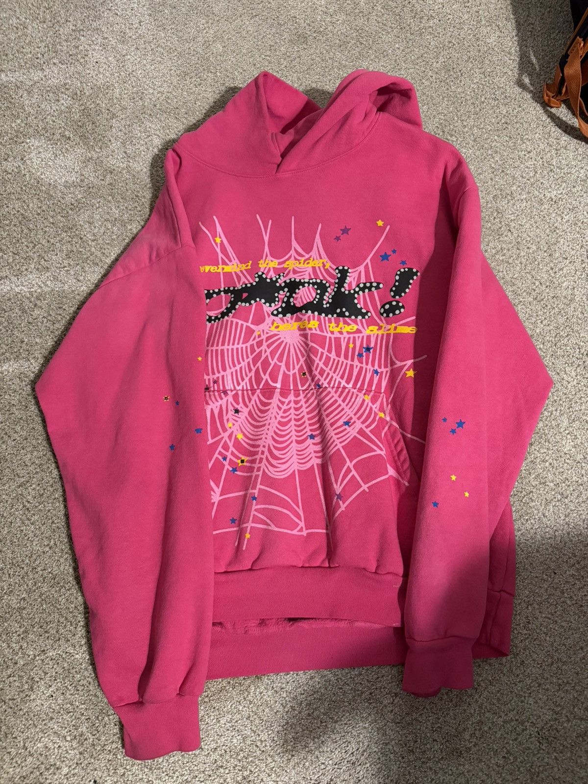 Sp5der Pink Sp5der Hoodie Size US L / EU 52-54 / 3 - 1 Thumbnail