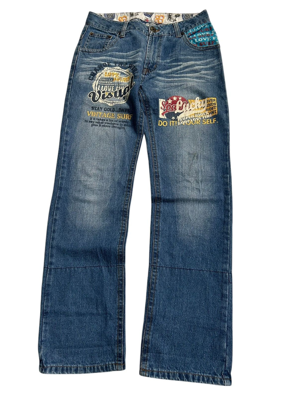 Japanese Brand × Kapital × Vintage SURF AND LOVE Vintage Design Denim Jeans Size US 32 / EU 48 - 17 Thumbnail
