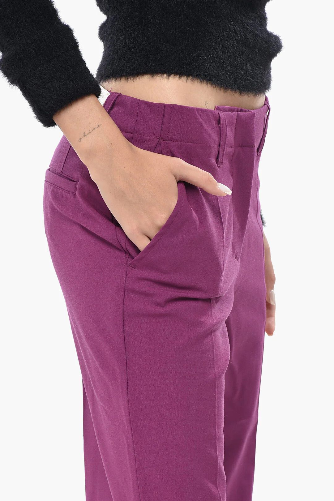 Off-White og1mm0426 Straight-Fit Pant in Purple Size 26" / US 2 / IT 38 - 3 Thumbnail
