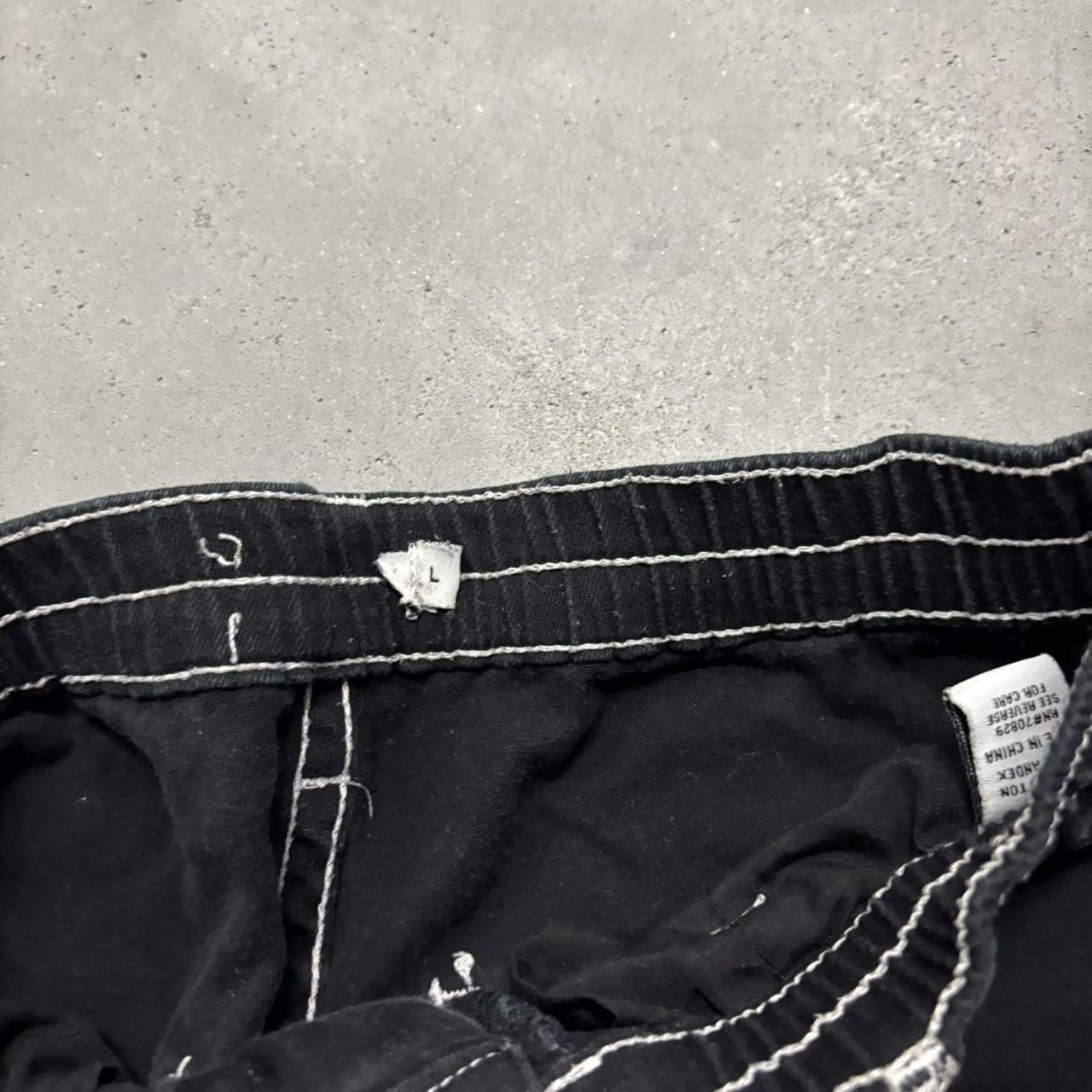 Japanese Brand × Vintage Crazy Vintage Y2K/2000s Black Carpenter Streetwear Skater Pants! Size US 28 / EU 44 - 8 Thumbnail